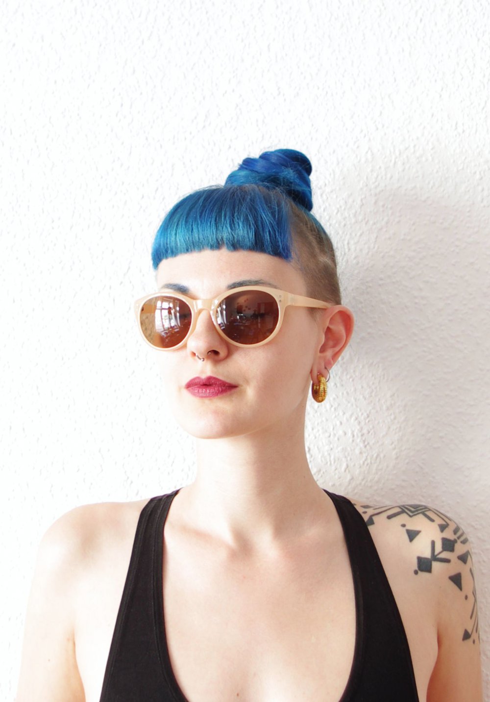 7er Set retro Sonnenbrillen vintage Pinup Rave Festival bratz y2k schwarz