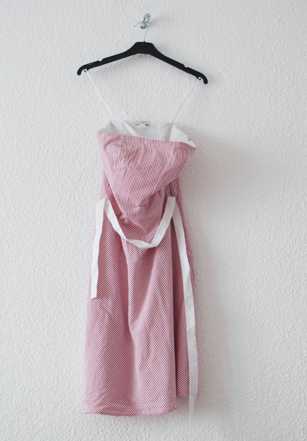 Ärmelloses Pinup Kleid Gr. 2 36 38 Bandeau Streifen elegant Corsage A-Linie