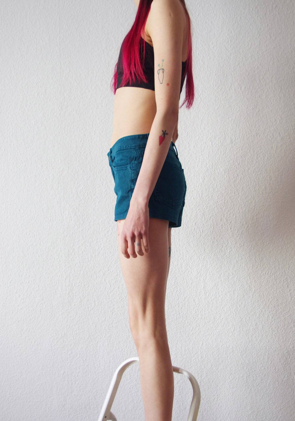 Petrolfarbene American Apparel Shorts Gr. 36 38 Technoelfe Festival y2k 90er Hot Pants