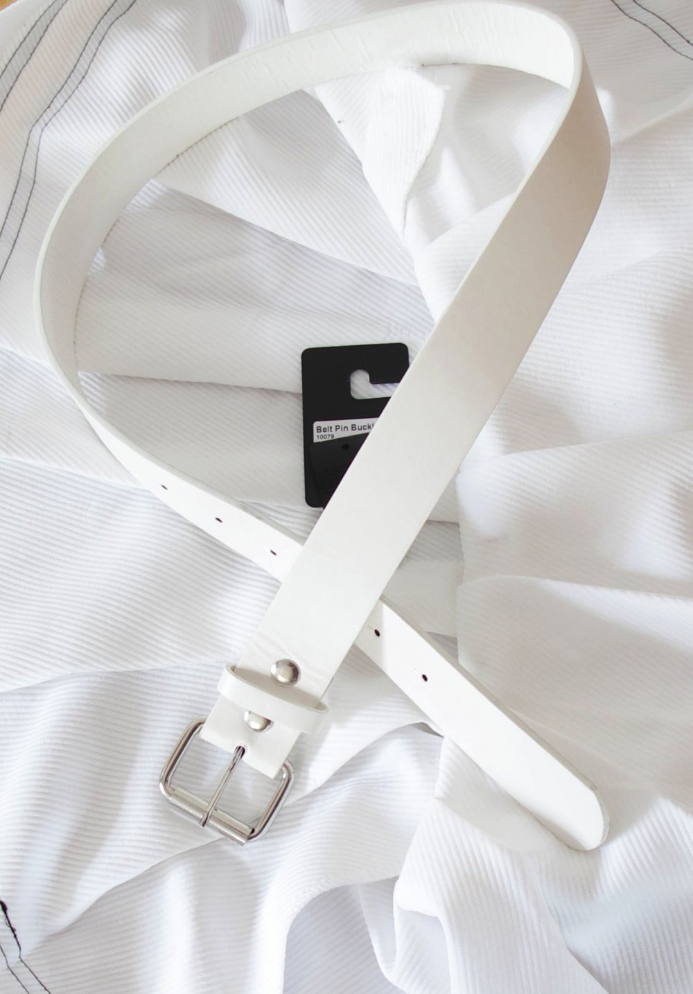 Cooler weißer Gürtel veganes Leder MSTRDS Gr. M 105cm Festival Dollskill 