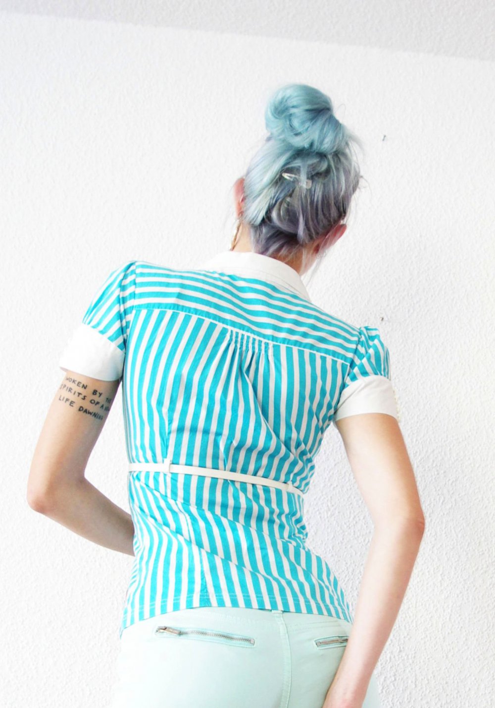 Gestreifte Retro Bluse Gr. M S PinUp Puyys Deluxe Diner 60er Rockabilly Festival