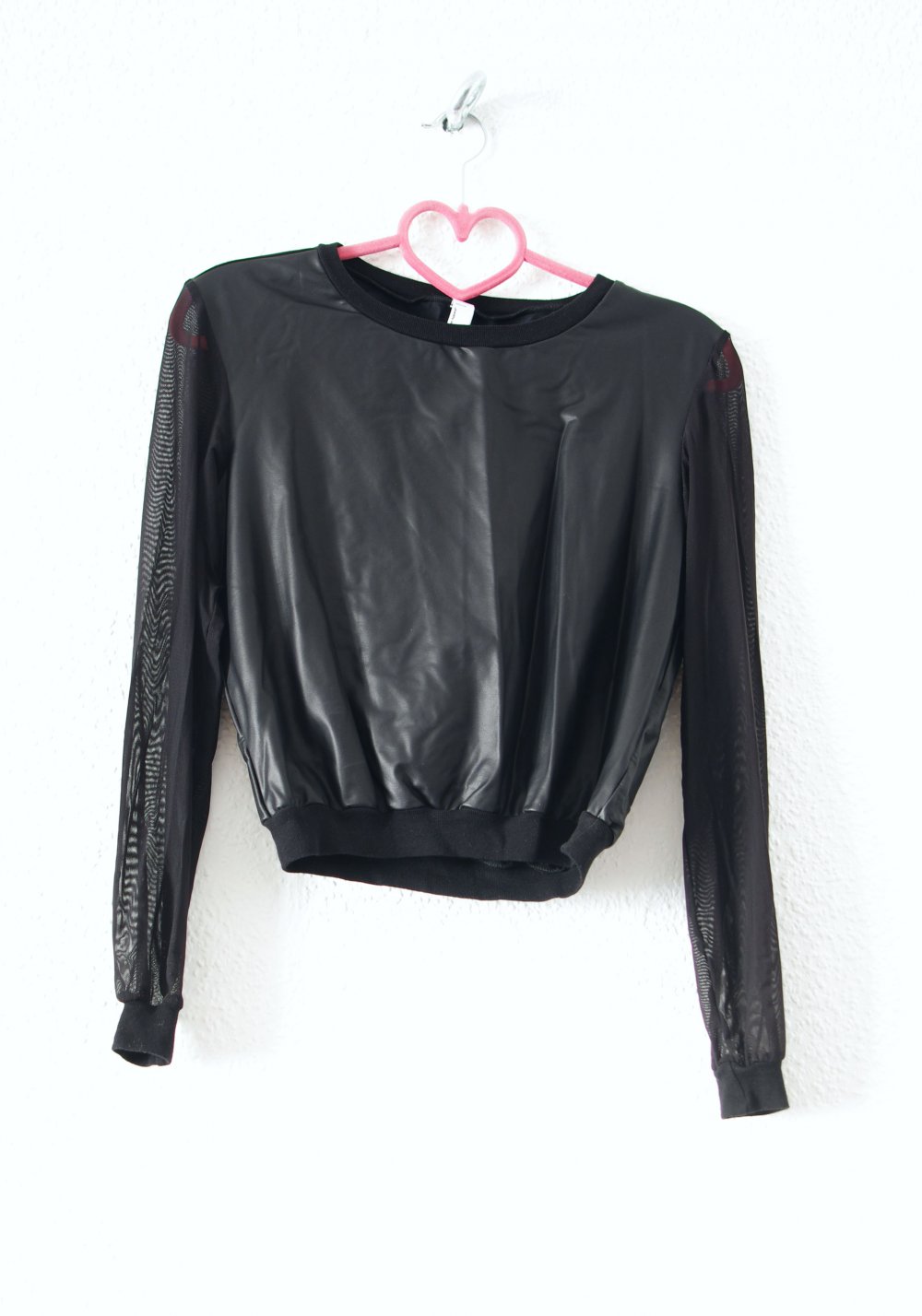 Shiny American Apparel Crop Pullover Gr. XS 34 36 S Mesh Technobarbie Festival Bomber