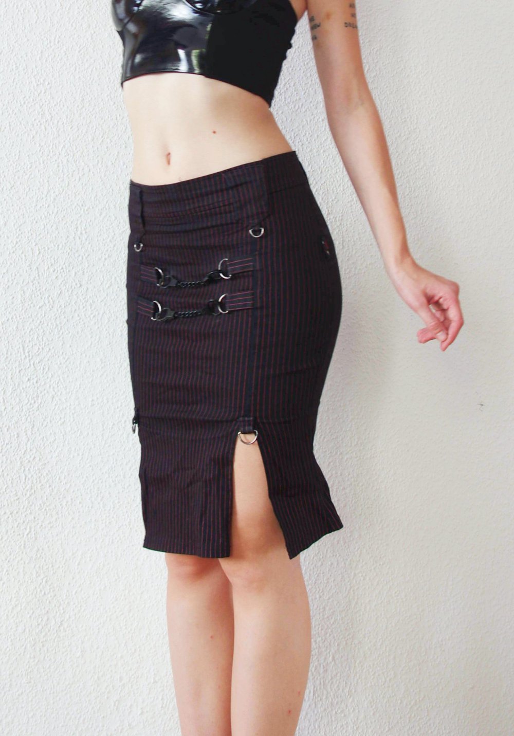 Retro Pencilskirt Gr. XS S Living Deal Souls Gothic Festival Technopinup