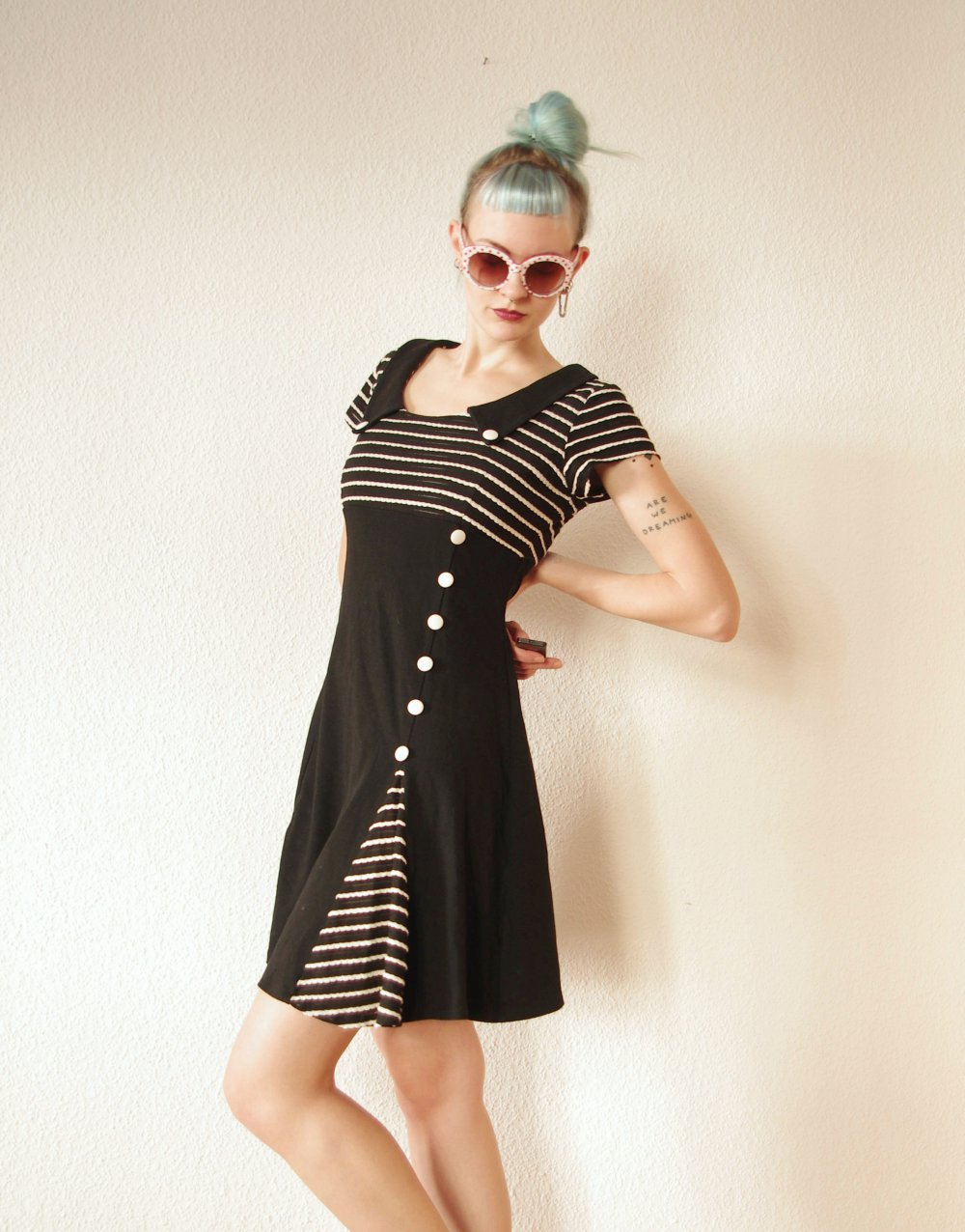 Süßes Sailor Kleid Gr. XL L Voodoo Vixen retro Pinup 60er Streifen