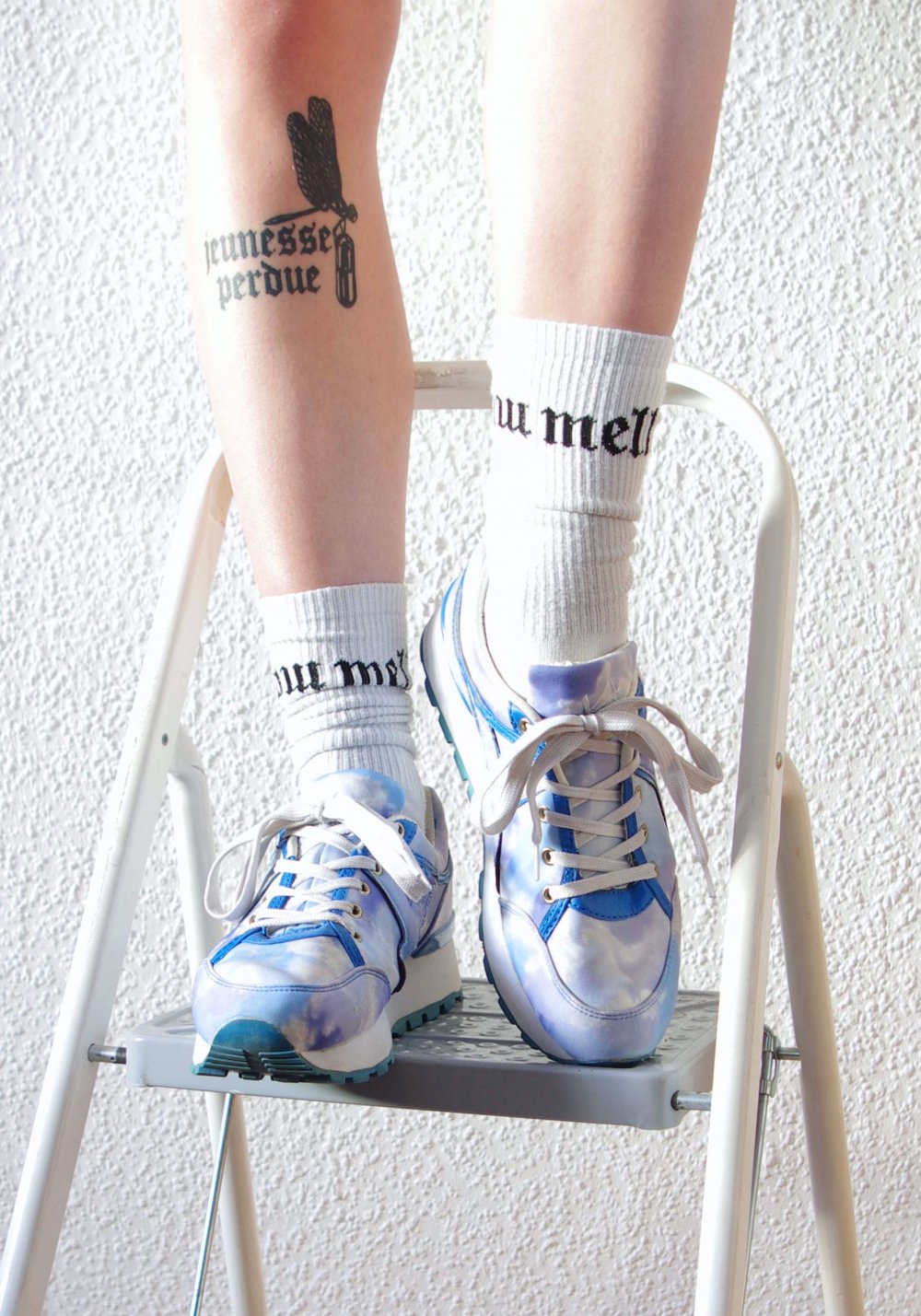 YRU Plateau retro Sneaker Gr. 41 Wolken Print Technobarbie Festival chunky ugly