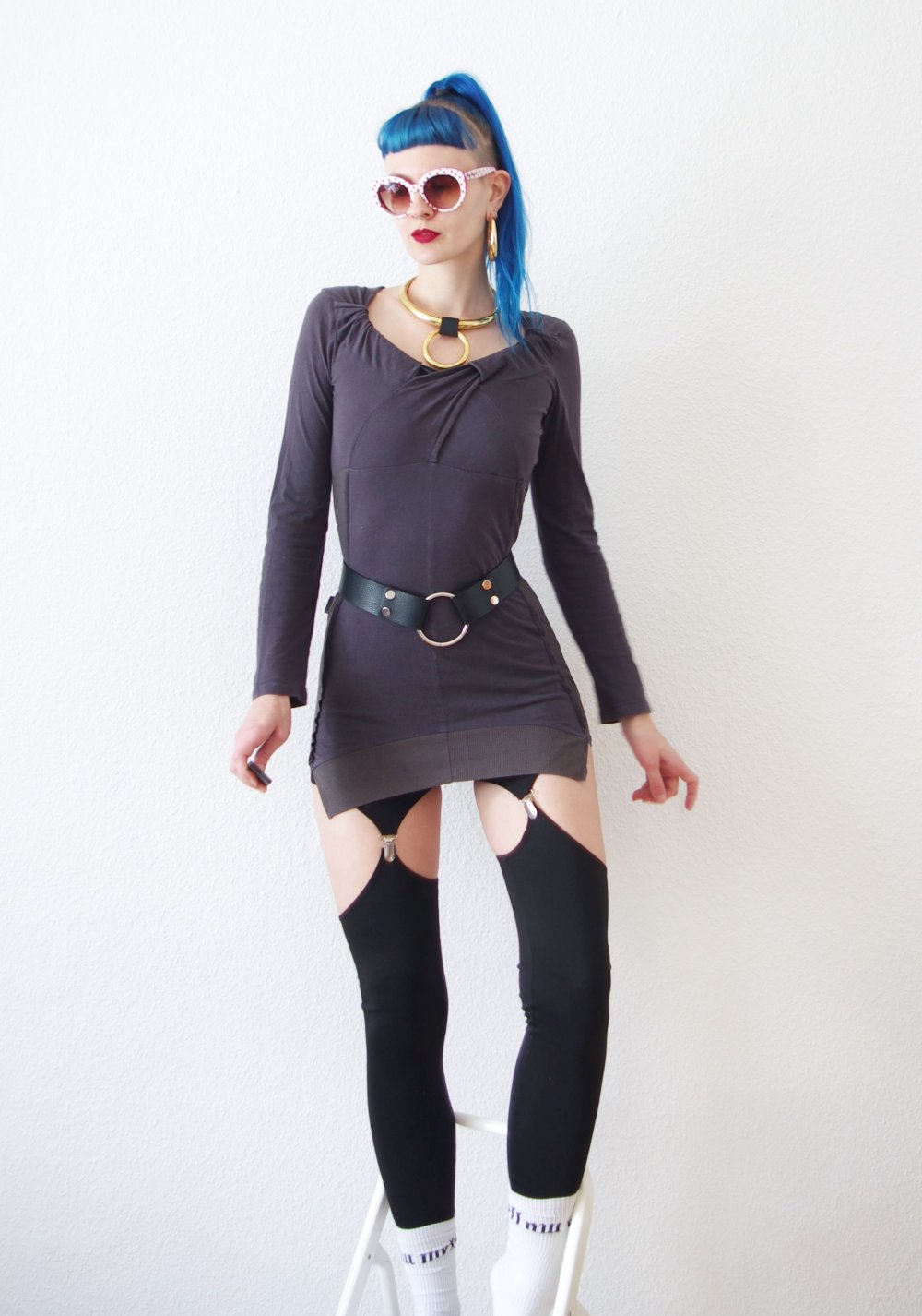 Postapokalyptisches Longtop Minikleid Gr. S 36 38 quirky used Look Technoshaman