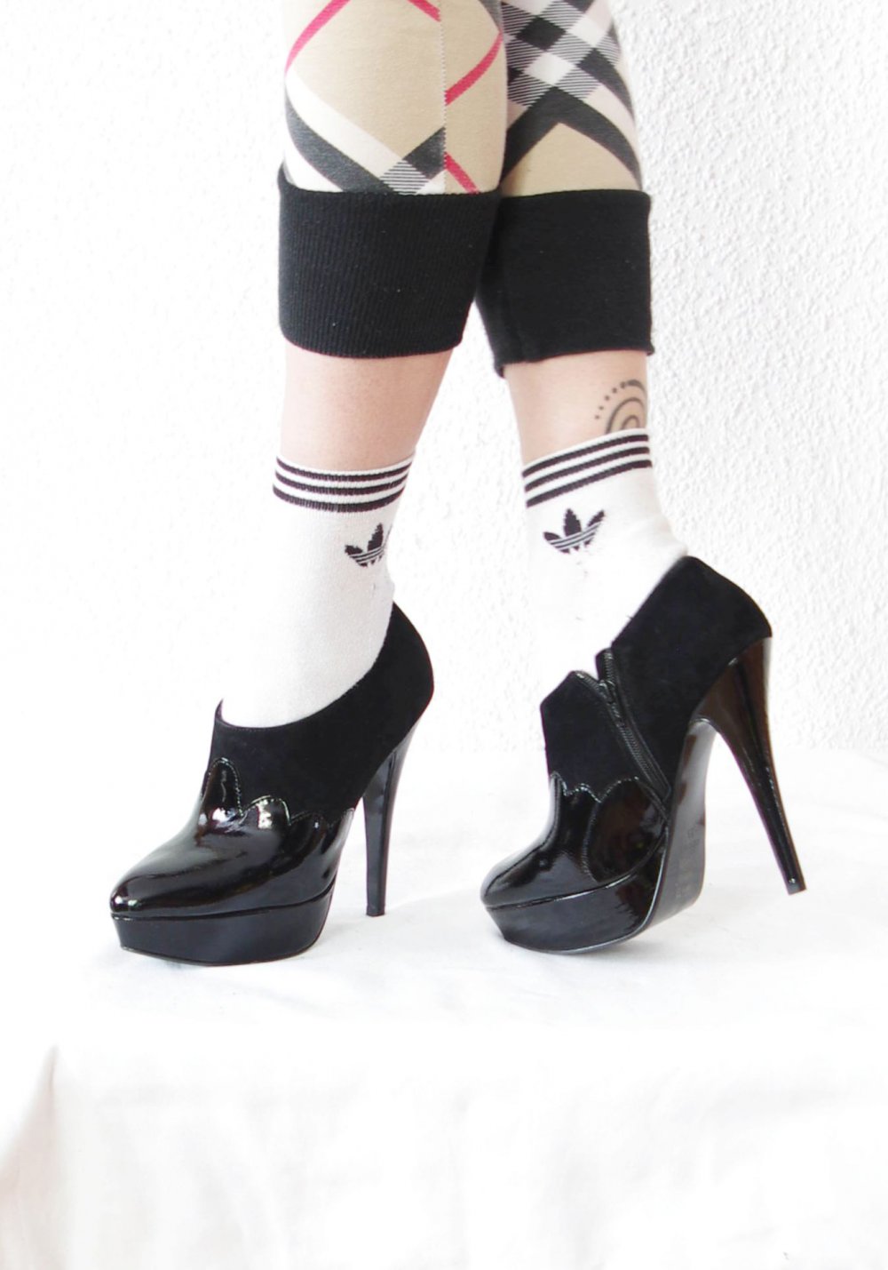 Elegante Ankle Boots High Heels Pumps Gr. 39 schwarz Lack edel PPQ Clothing Plateau