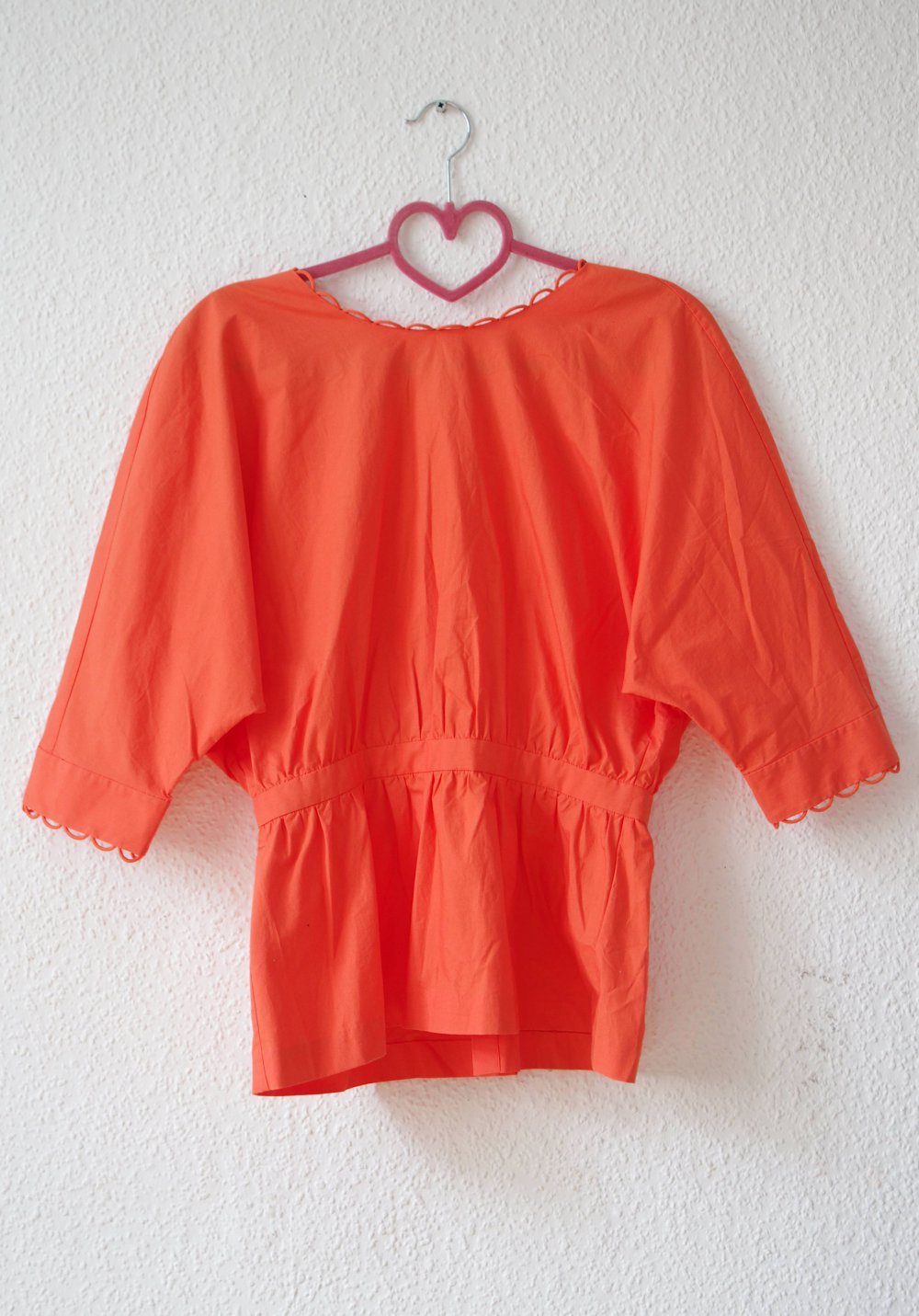 Knallige retro Bluse Gr. 38 M Tunika Sailor Festival Hippie Pinup Fledermausärmel