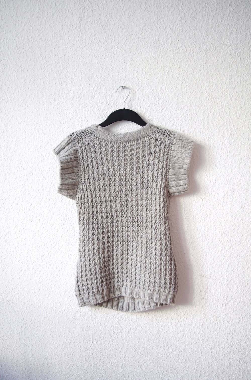 Kuscheliger Stefanel Longpullover Grobstrick Gr. S Wolle Zopfmuster edel 