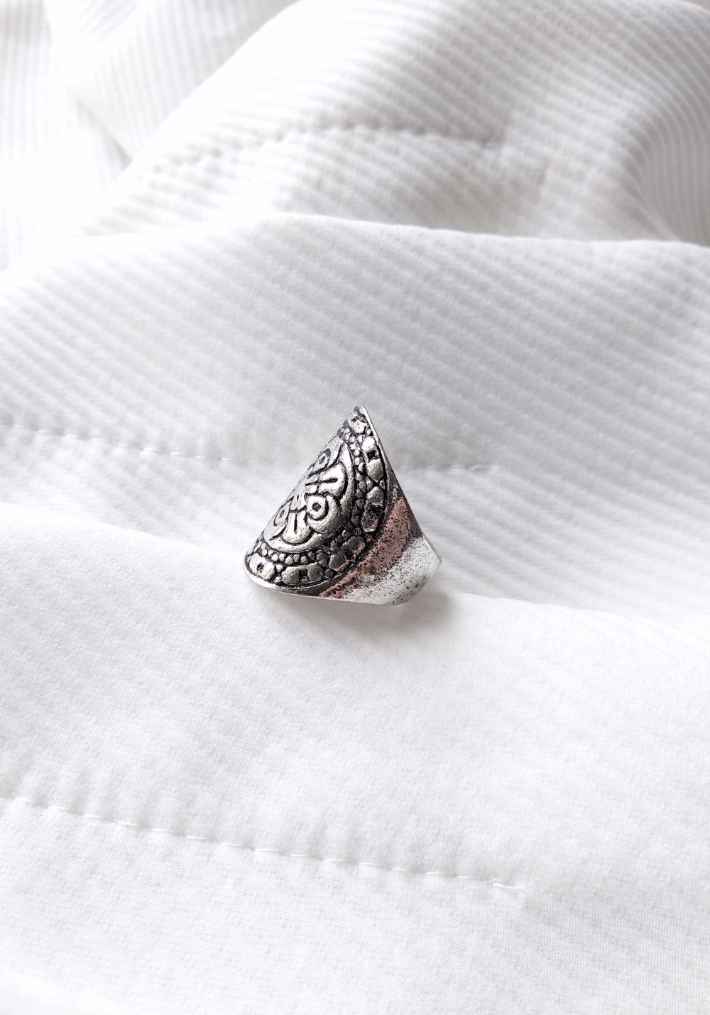 Verzierter silberner Ring Tribal Gravur GOA Gypsy Hippie Festival Nasty Gal witchy