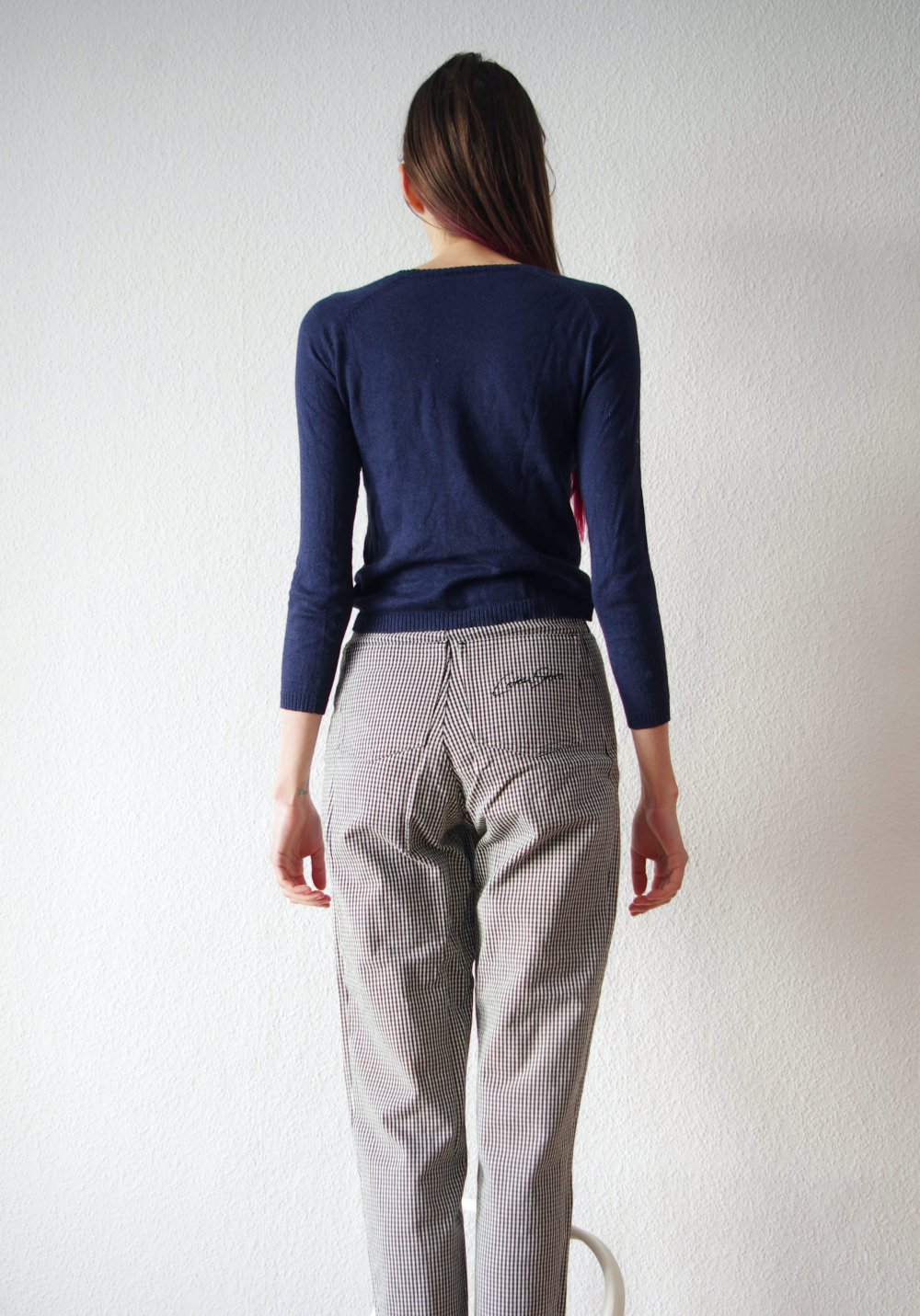 Cutes Twinset Panda Strickpullover Gr. XS S Kaschmir Longsleeve y2k 70er 80er retro