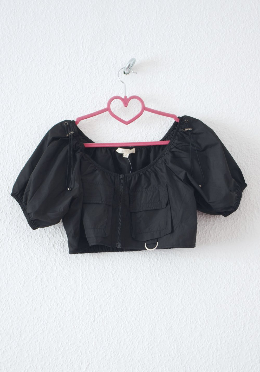 Technobarbie Combat Crop Top Gr. M 38 Puffärmel Rave oversized bratz y2k Dollskill