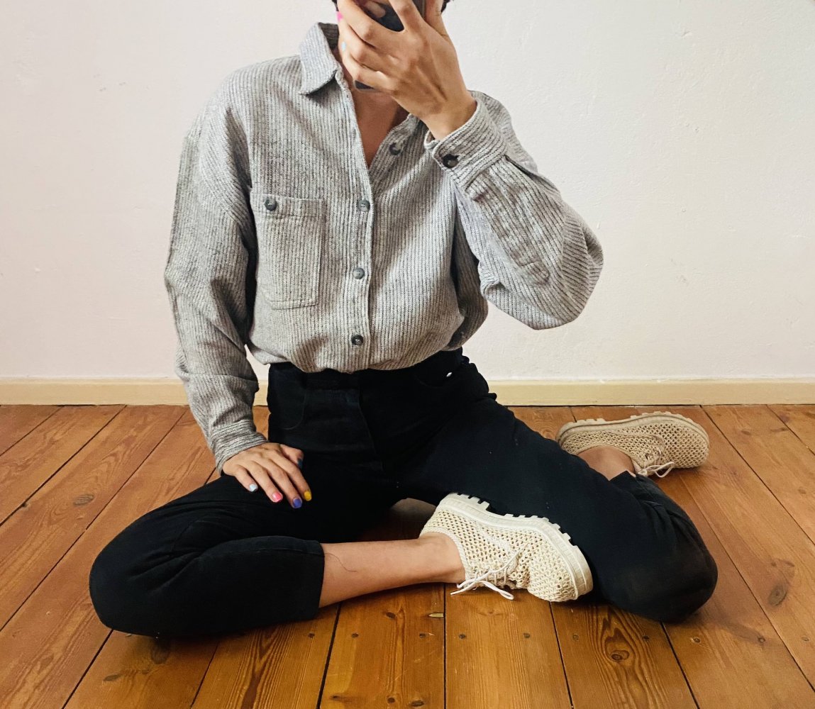 90's Shirt aus gewebter Baumwolle