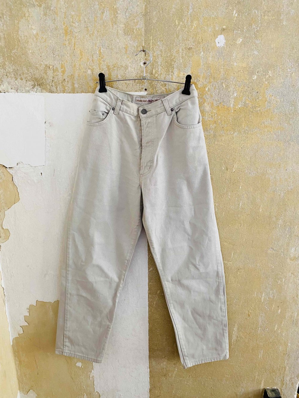 Vintage High Waist Jeans in Naturweiß