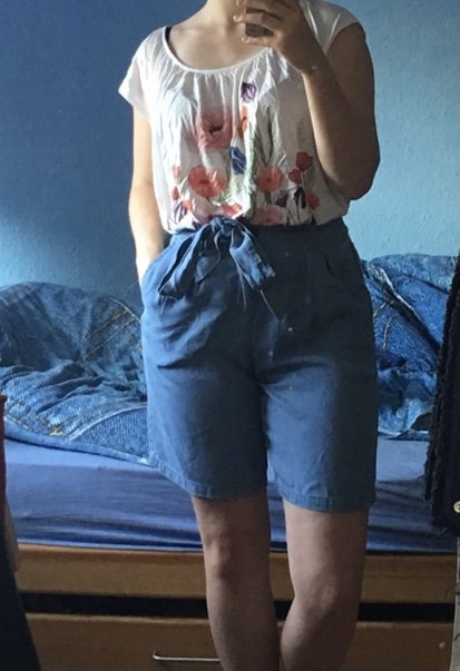 Weite Shorts in Jeans-Optik