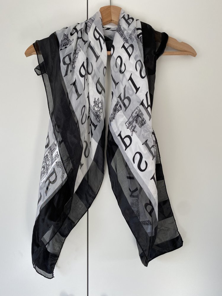 Schwarz weißes Tuch Paris