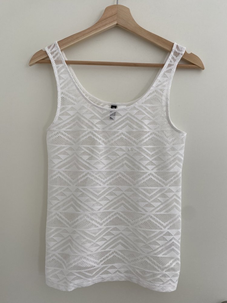 Weißes transparentes Top