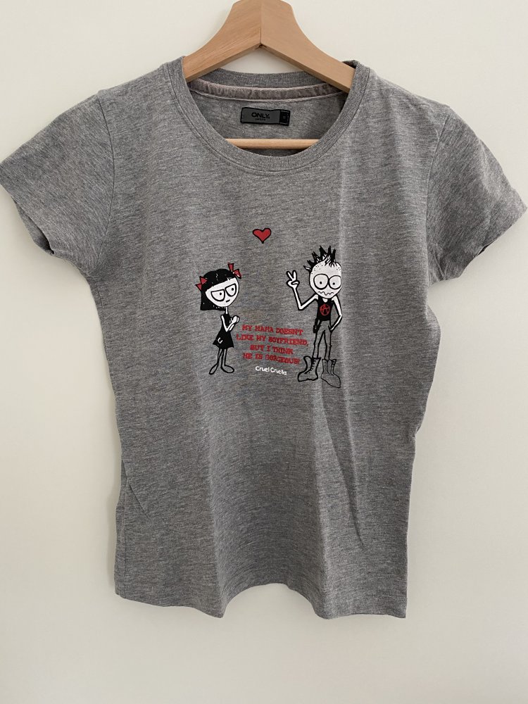 Graues Punk T-Shirt