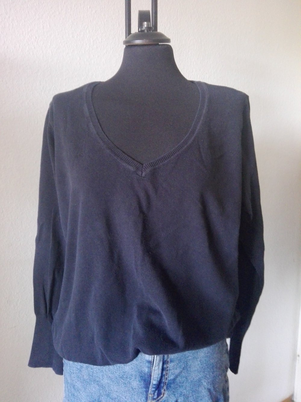 Fein Strick Pullover Pulli Größe XL Schwarz, 