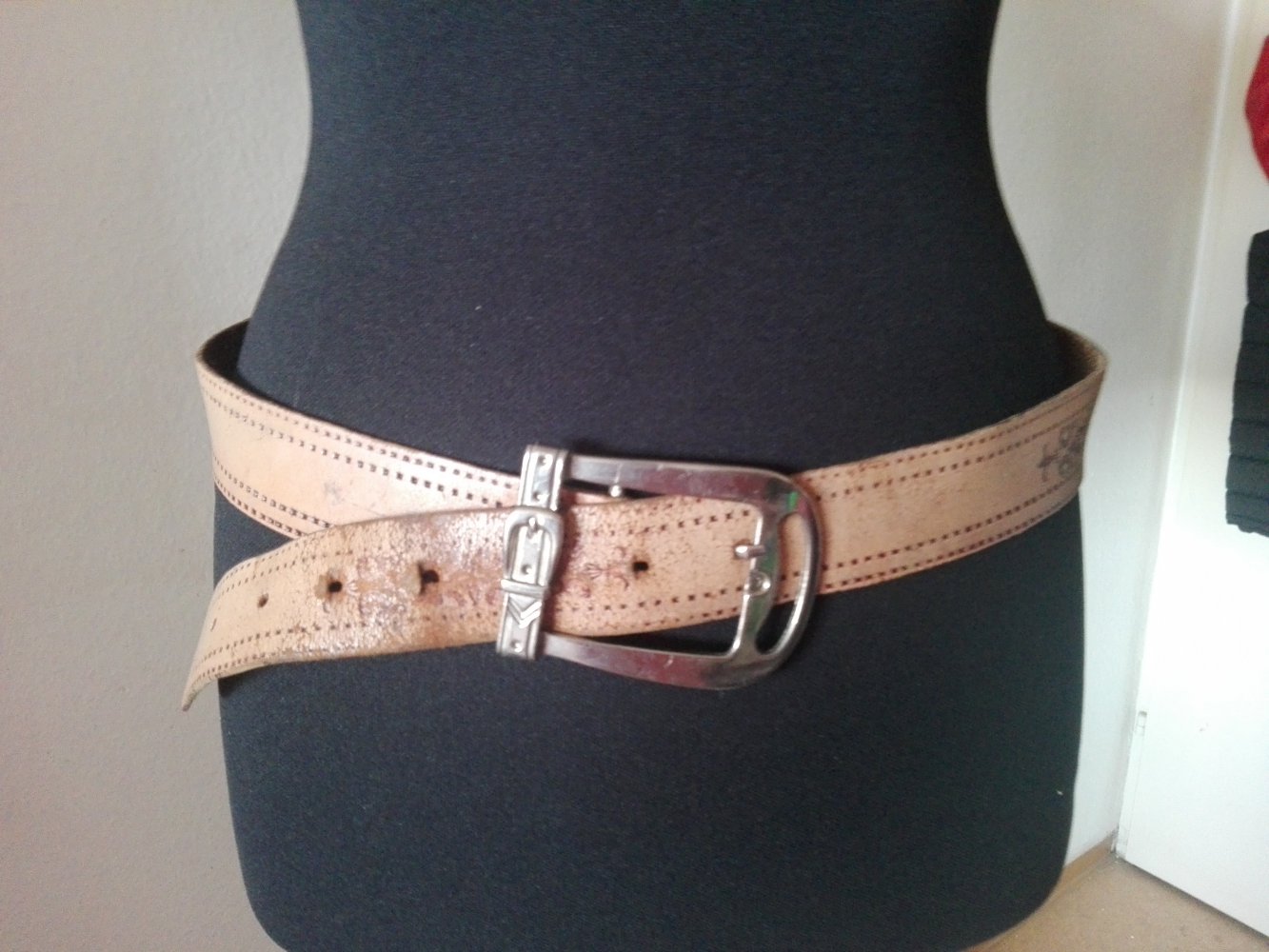 Vintage Echt Leder Gürtel