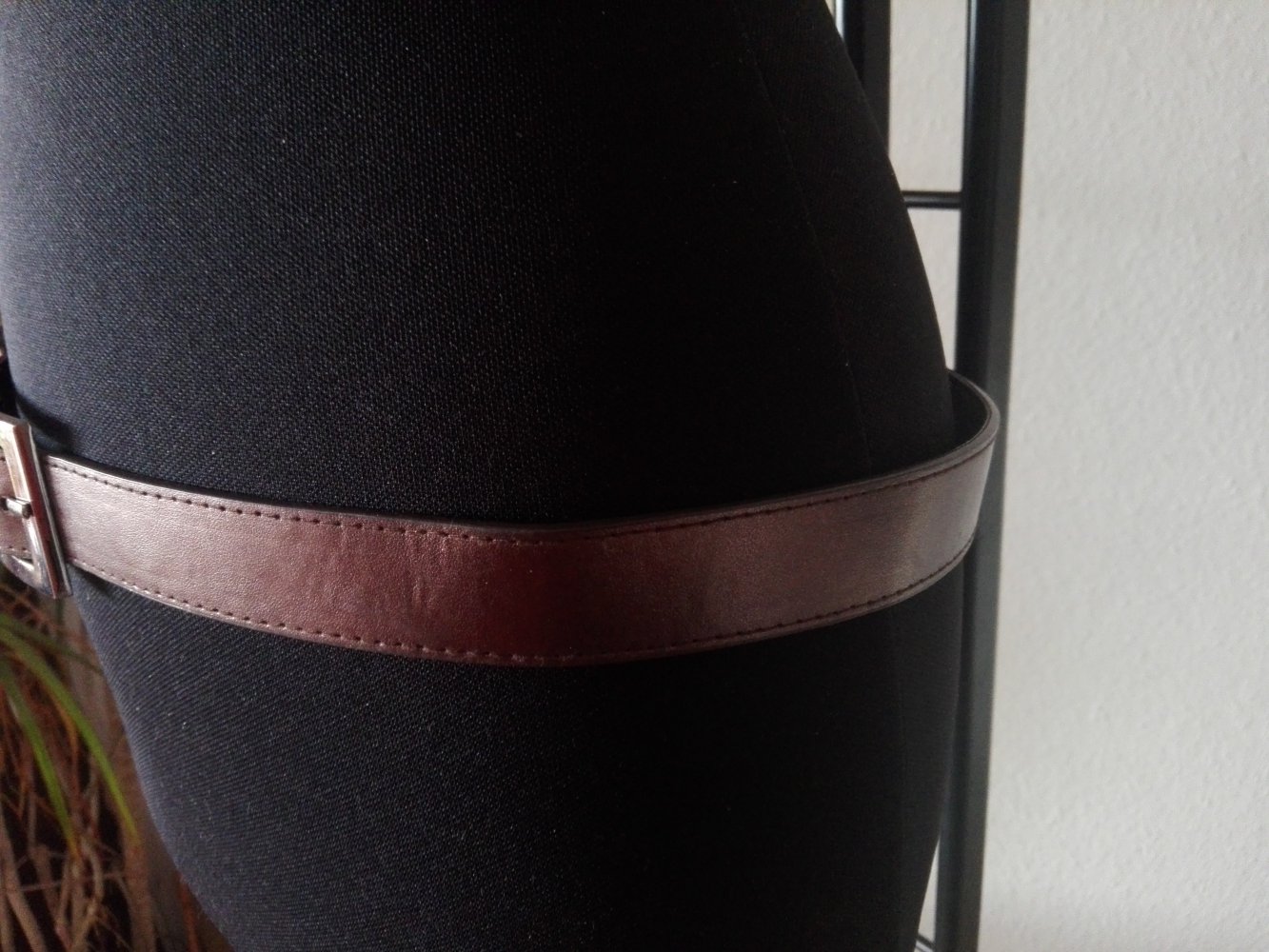 Gürtel Braun Glänzend Kunstleder.