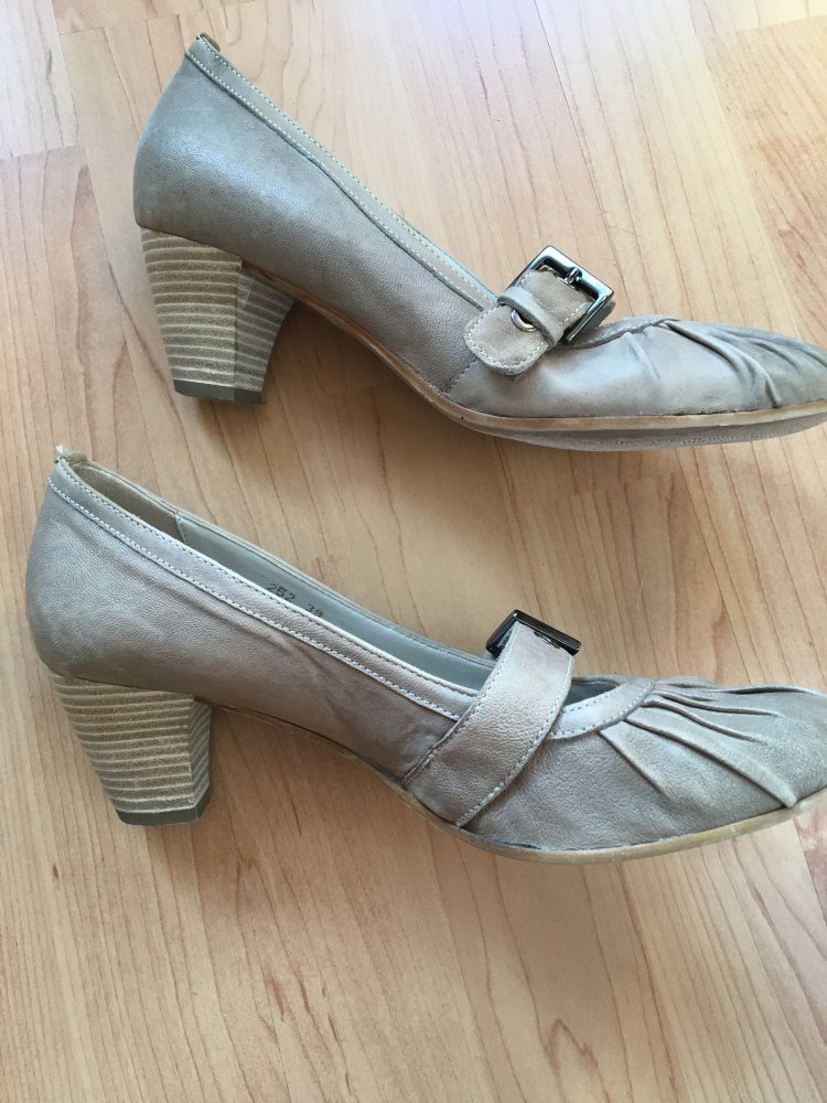 hellbraune Mary Janes / Riemchenschuhe, Größe 38,5 - 39