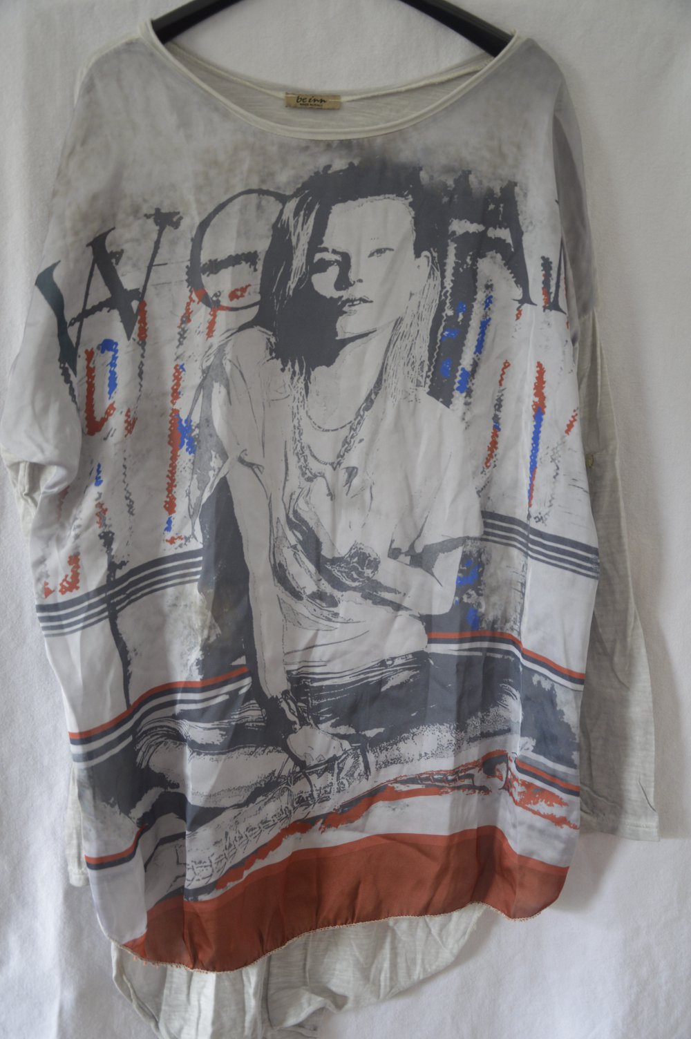 grau-buntes Shirt von be inn, made in Italy