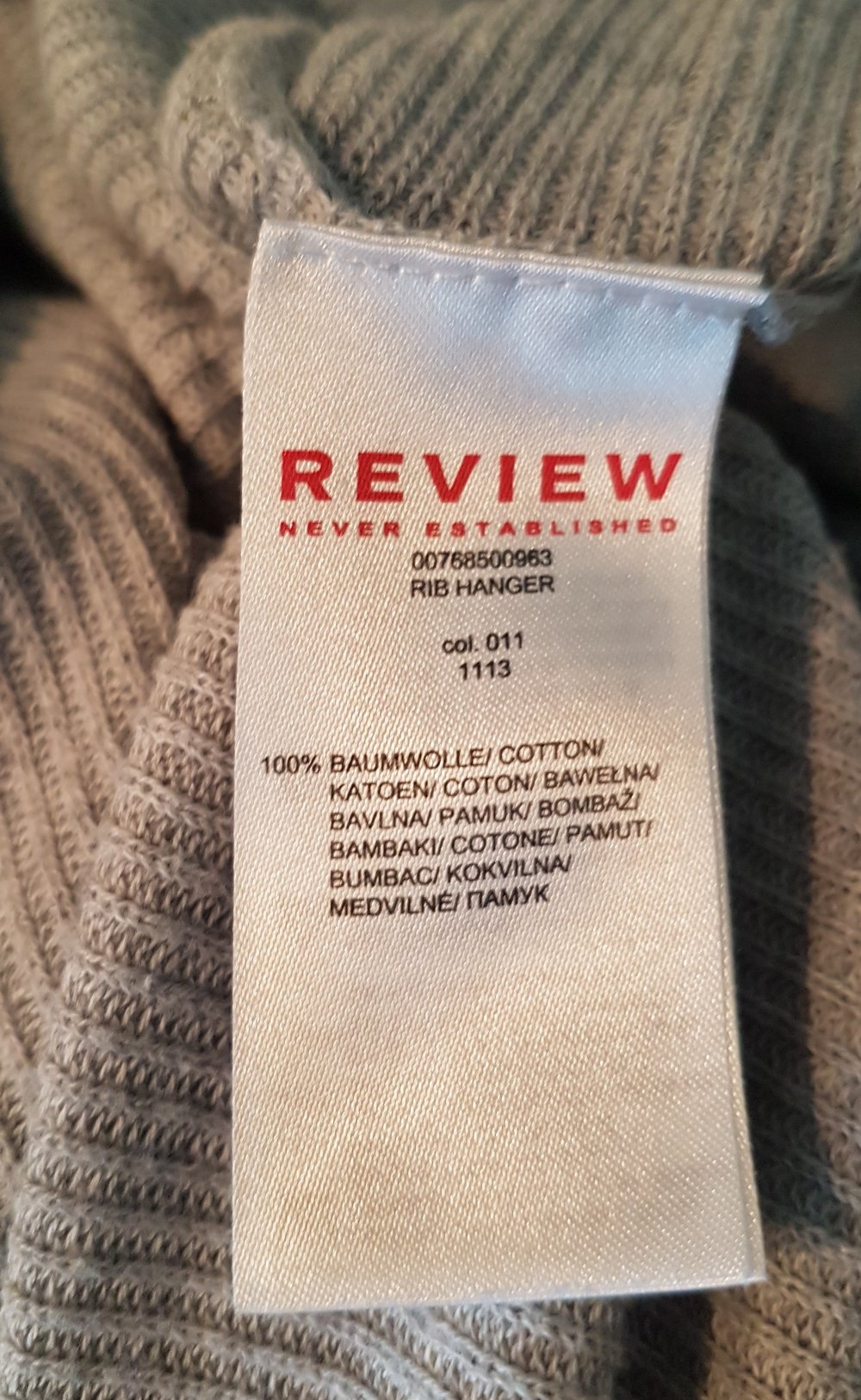 Review Strickjacke Cardigan Wasserfall grau Gr M