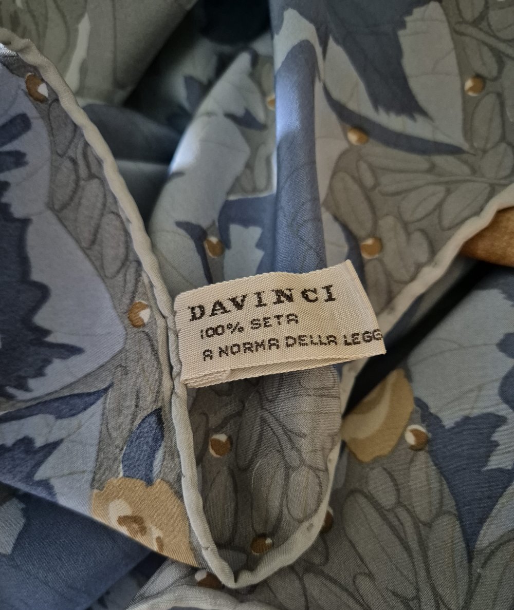 Seidentuch Halstuch XL Blumen Davinci