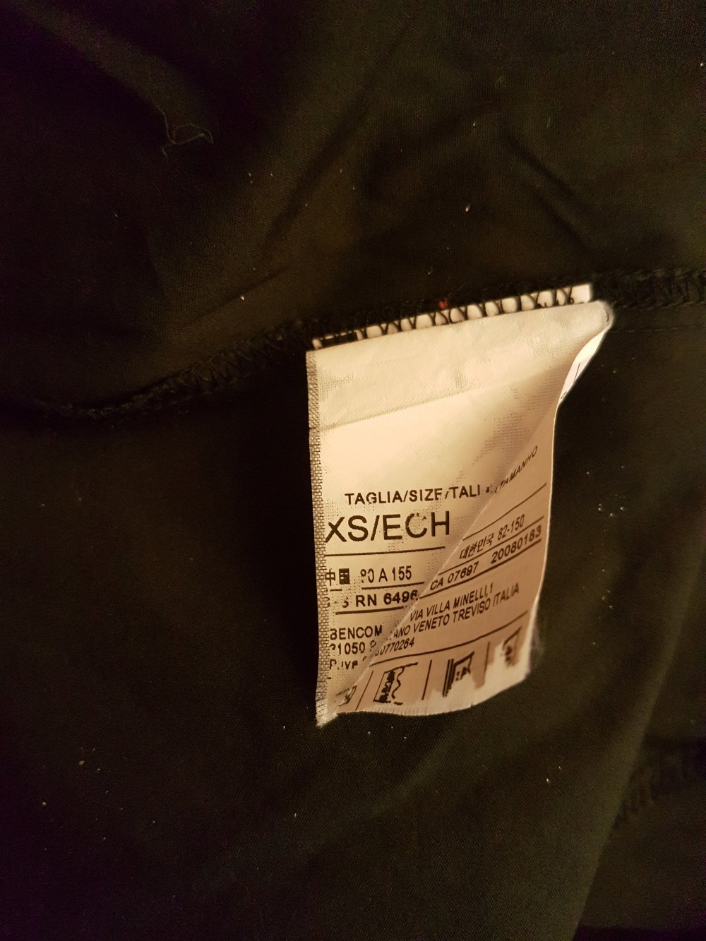 Benetton Bluse, schwarz, Gr. XS