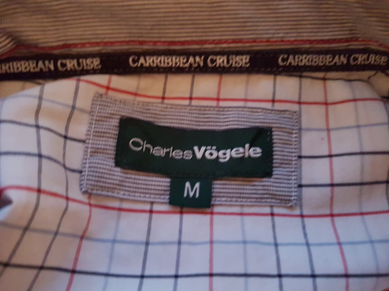 Vögele Hemd, Kurzarm, rot weiß kariert, Gr. M