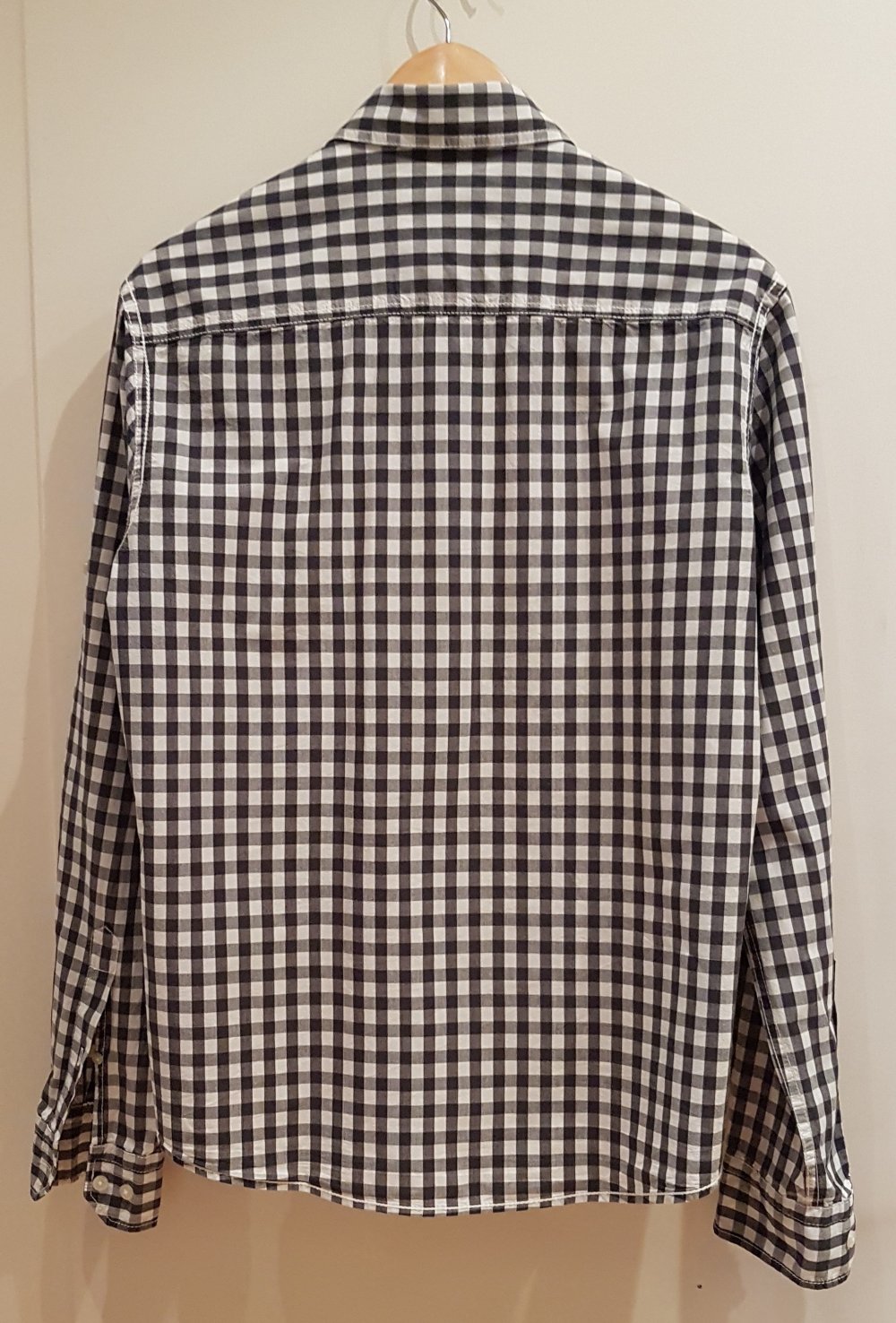 Roadsign Hemd schwarz weiß karriert Gr M