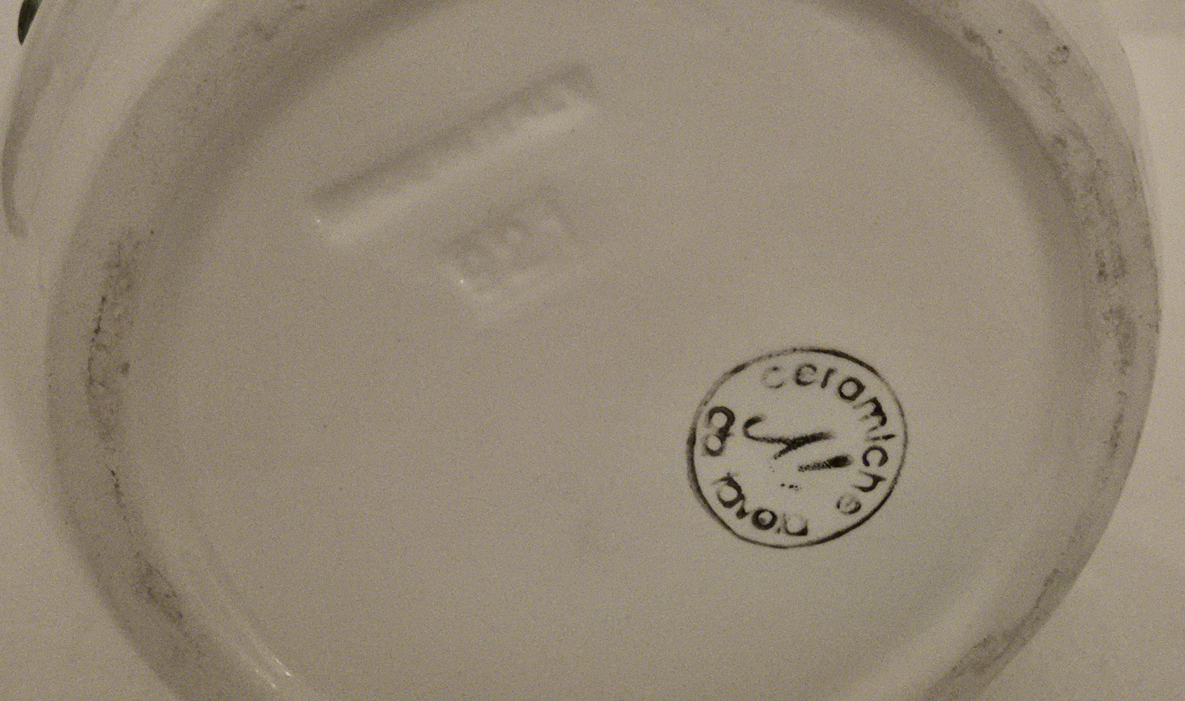 Keramikkanne Krug florales Muster