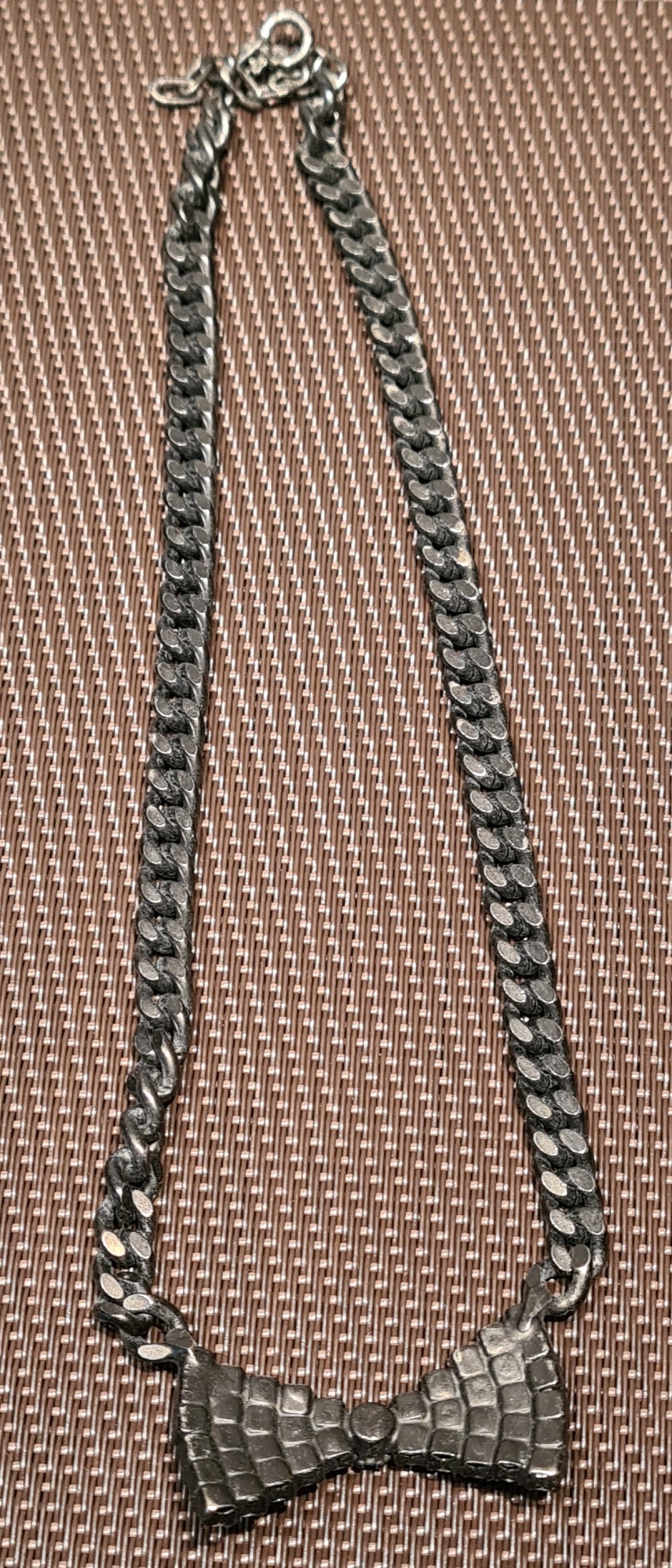 Kette Fliege Strass 80er vintage