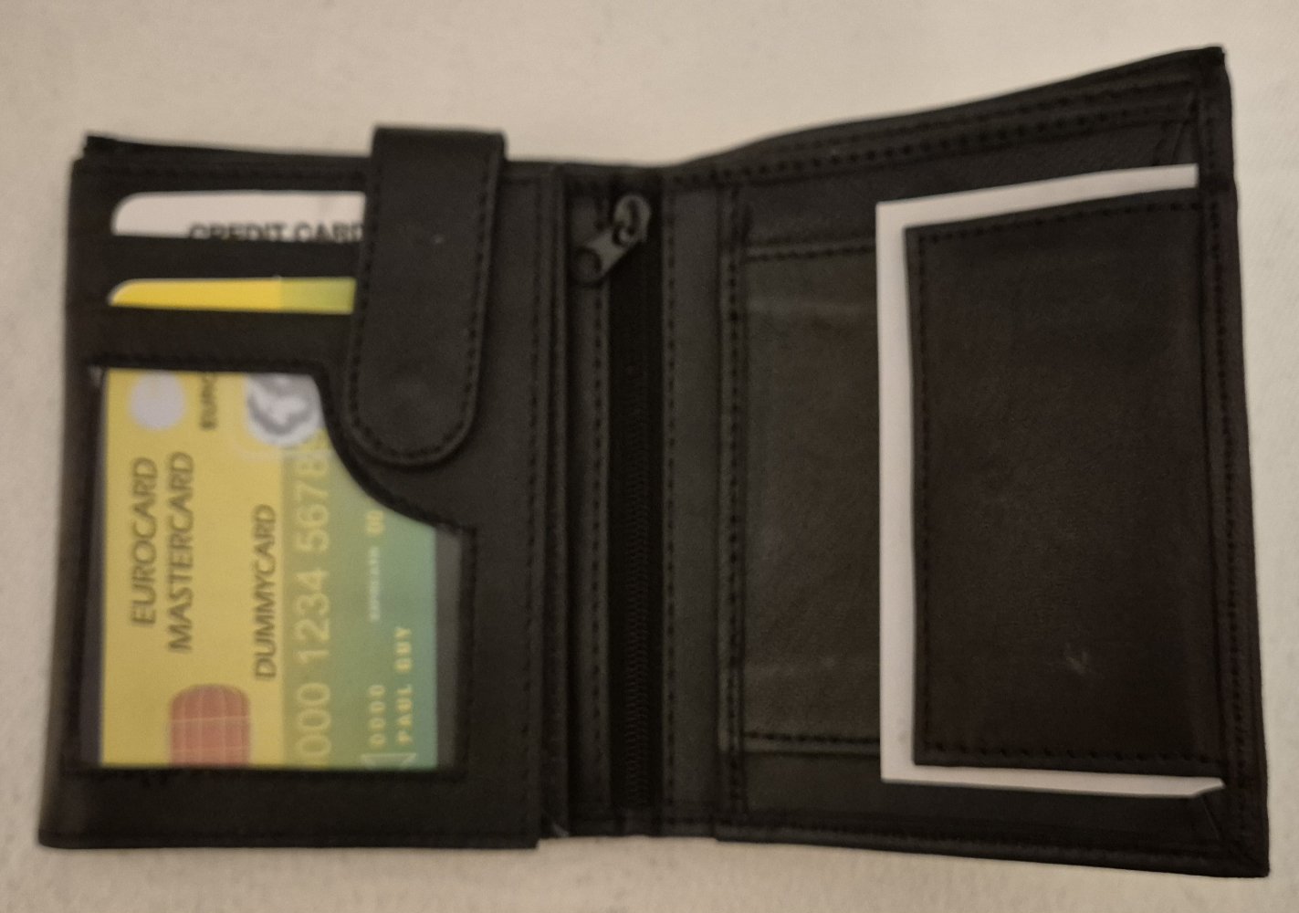 Portemonnaie Geldbörse Brieftasche Herren schwarz Leder - NEU