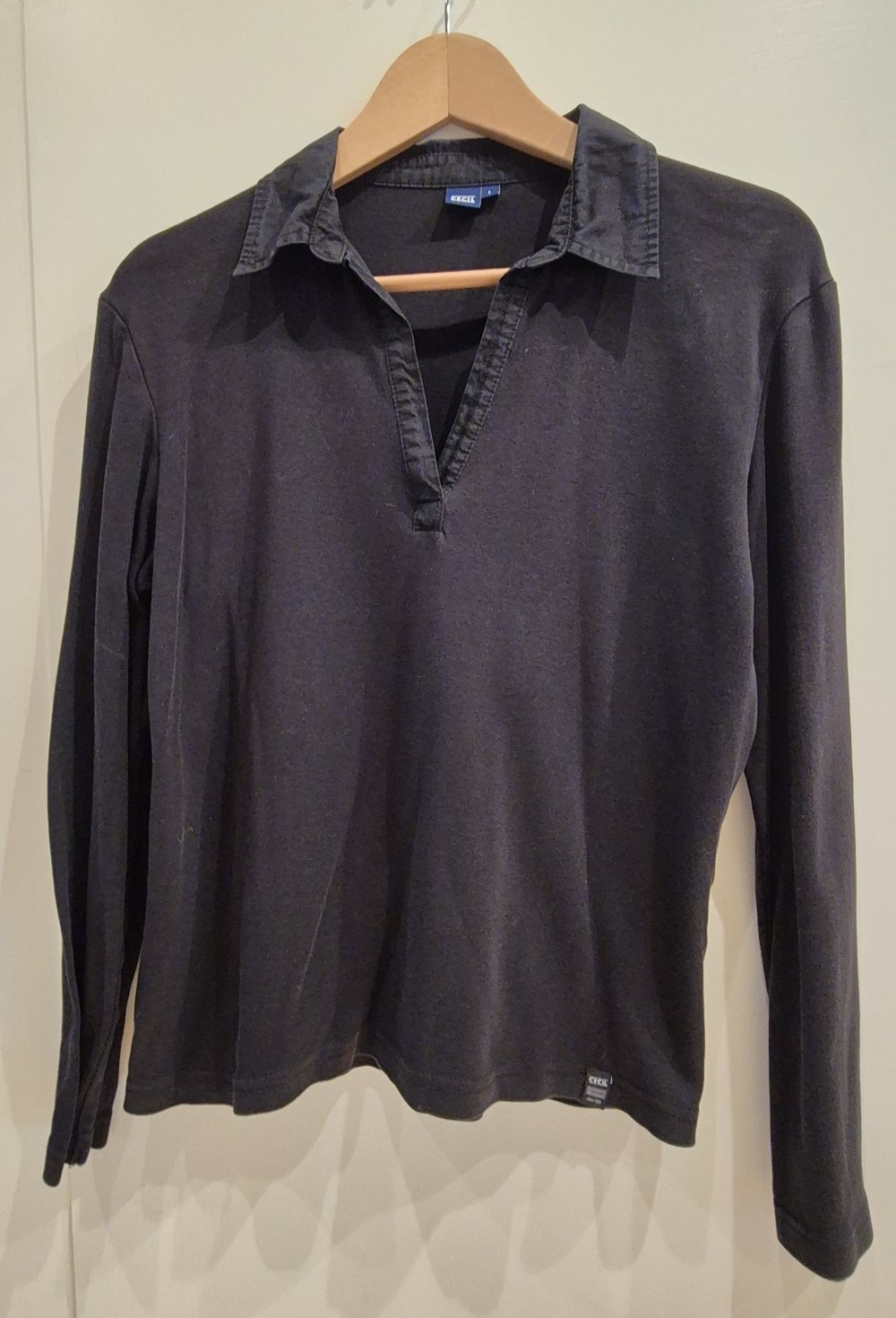 Cecil Langarmshirt Longsleeve schwarz Gr L