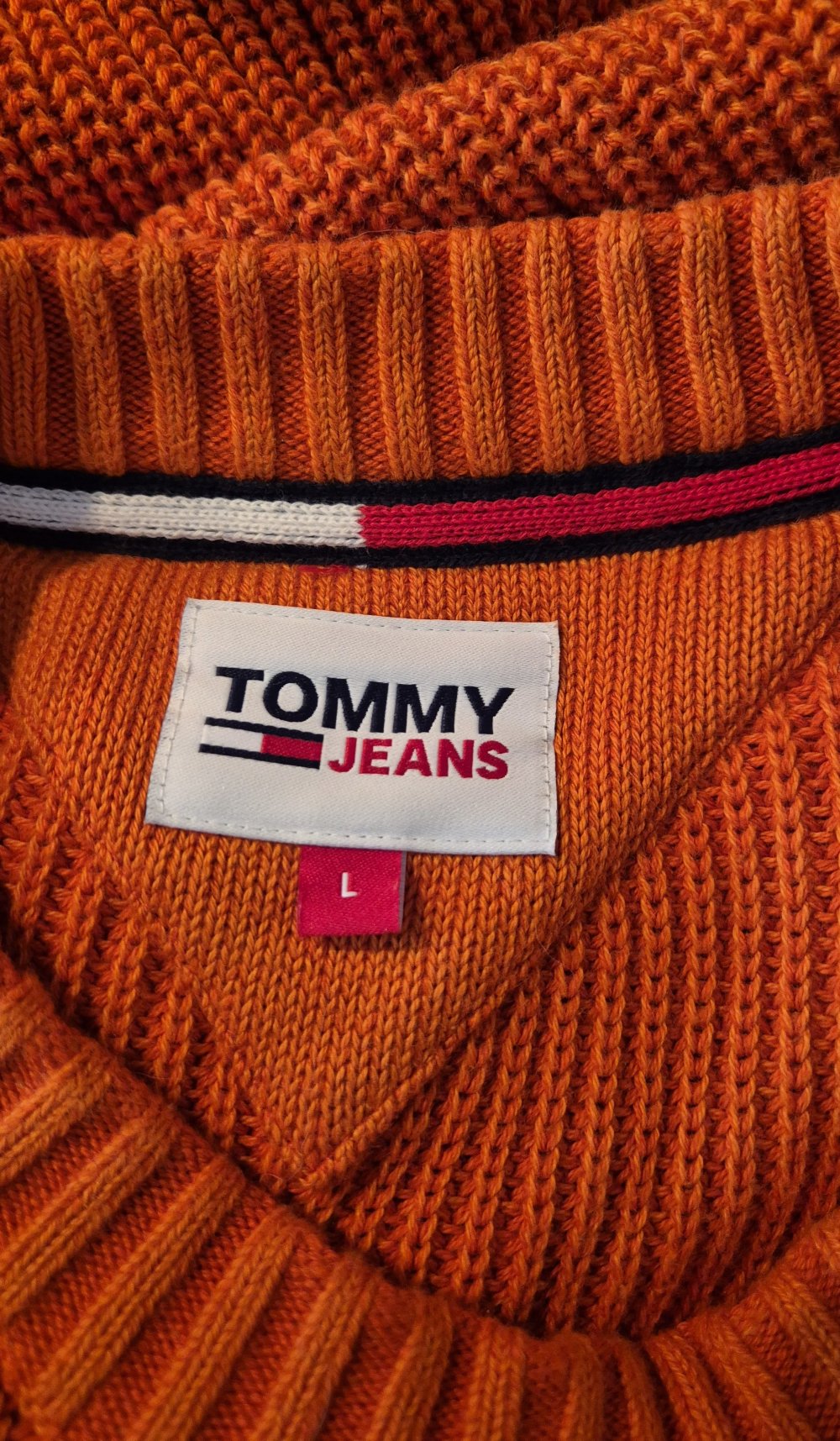 Tommy Hilfiger Pullover Strick orange Gr L