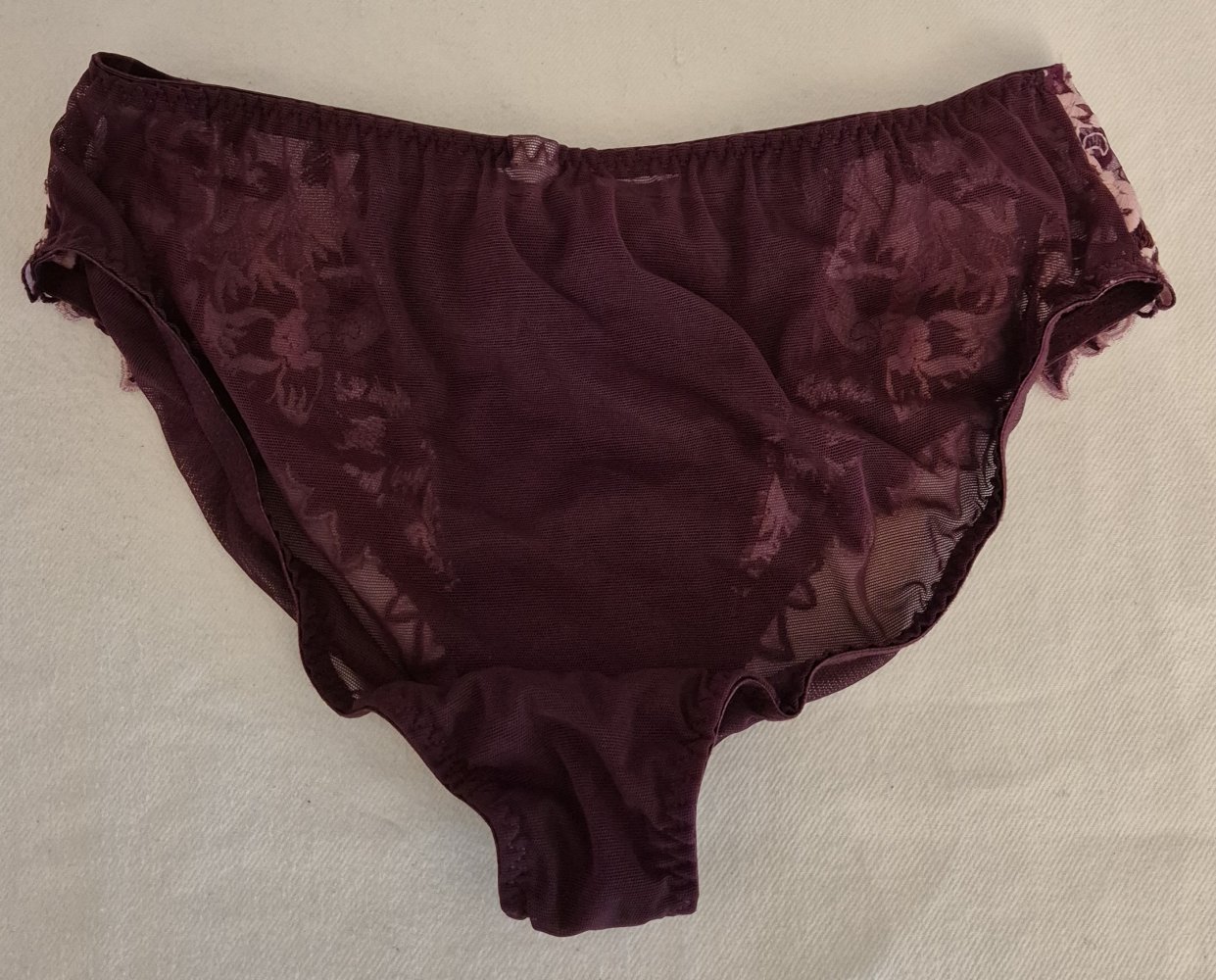 Slip Spitze Aubergine Rosa Gr 40 / 42