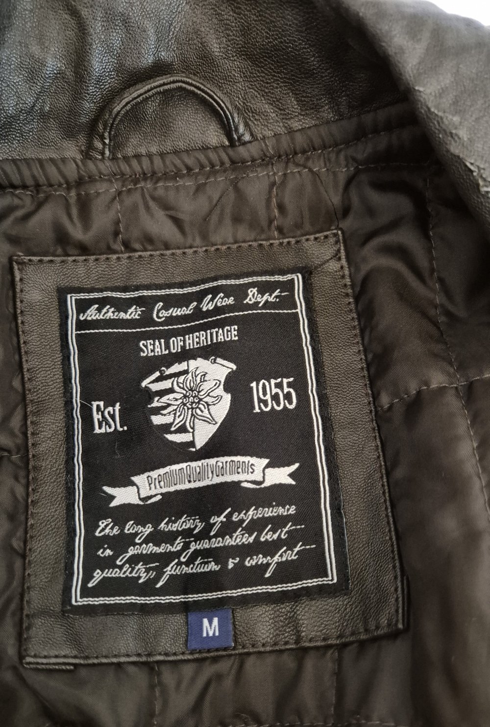 Charles Vögele Jacke Lederimitat braun Gr M leicht gefüttert