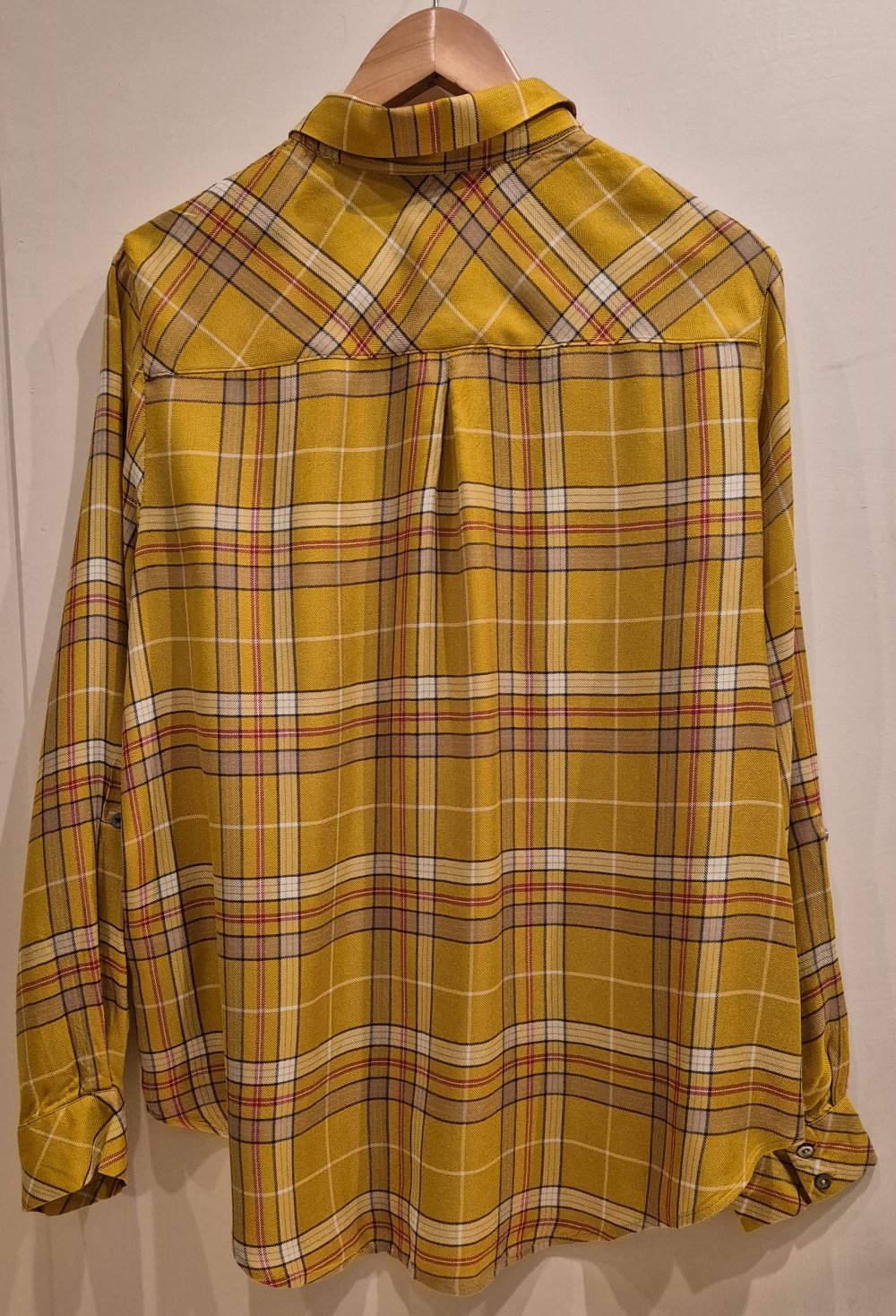 s. Oliver Bluse langarm gelb senf karriert Gr 42