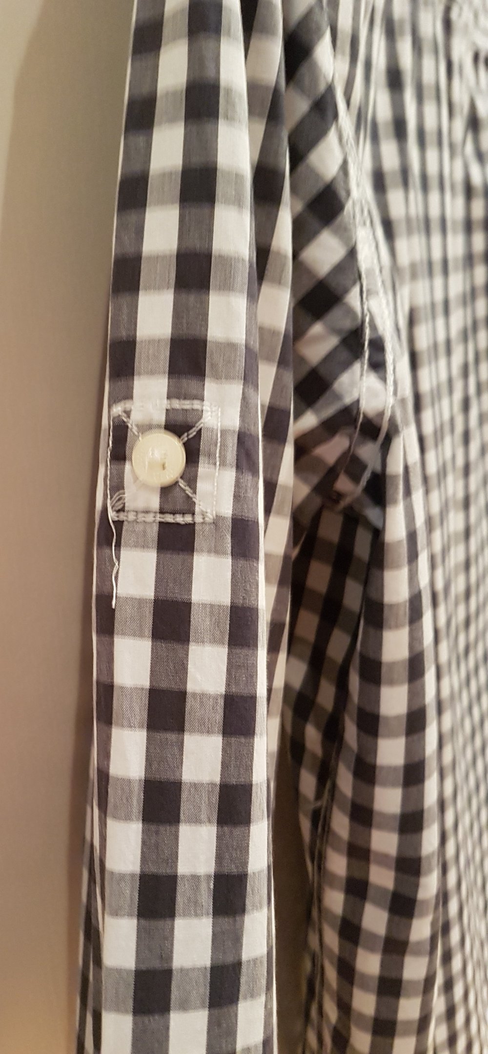 Roadsign Hemd schwarz weiß karriert Gr M