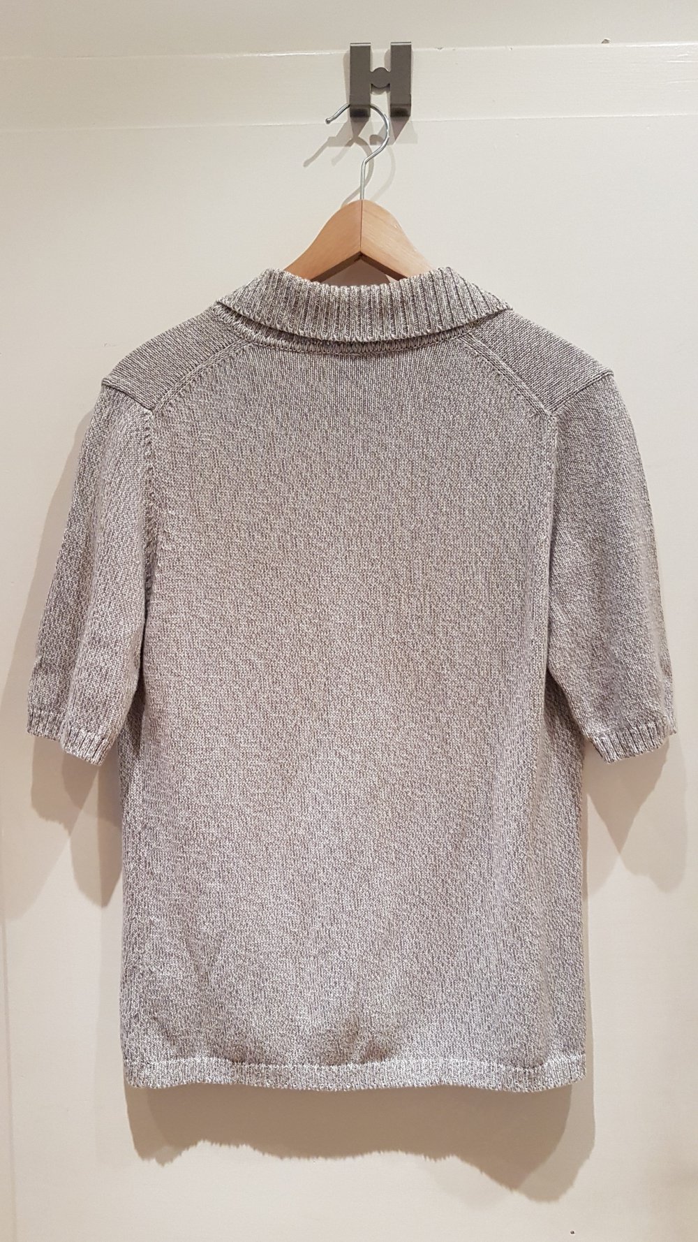 Sauer Strickjacke, Pullover, kurzarm, beige, Gr. M