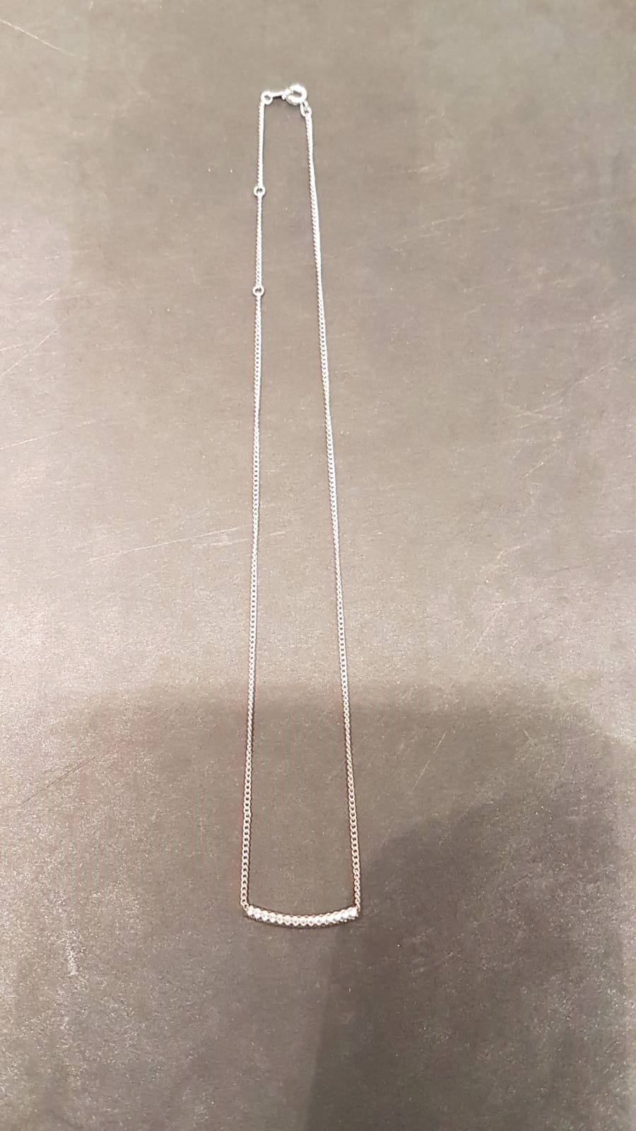 Kette silberfarben, Röhrchen