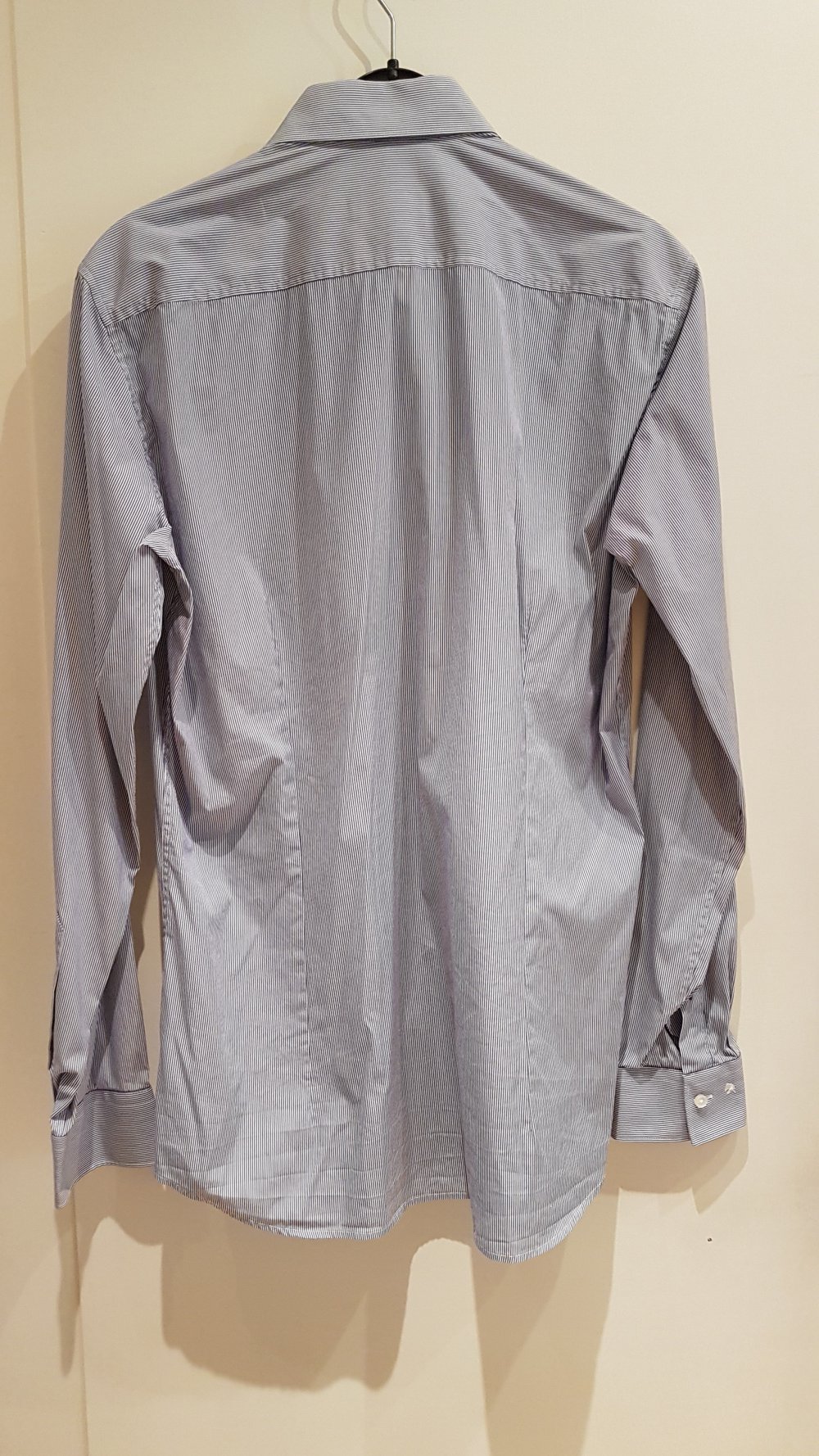 Einhorn Hemd, blau weiß gestreift, Gr. M