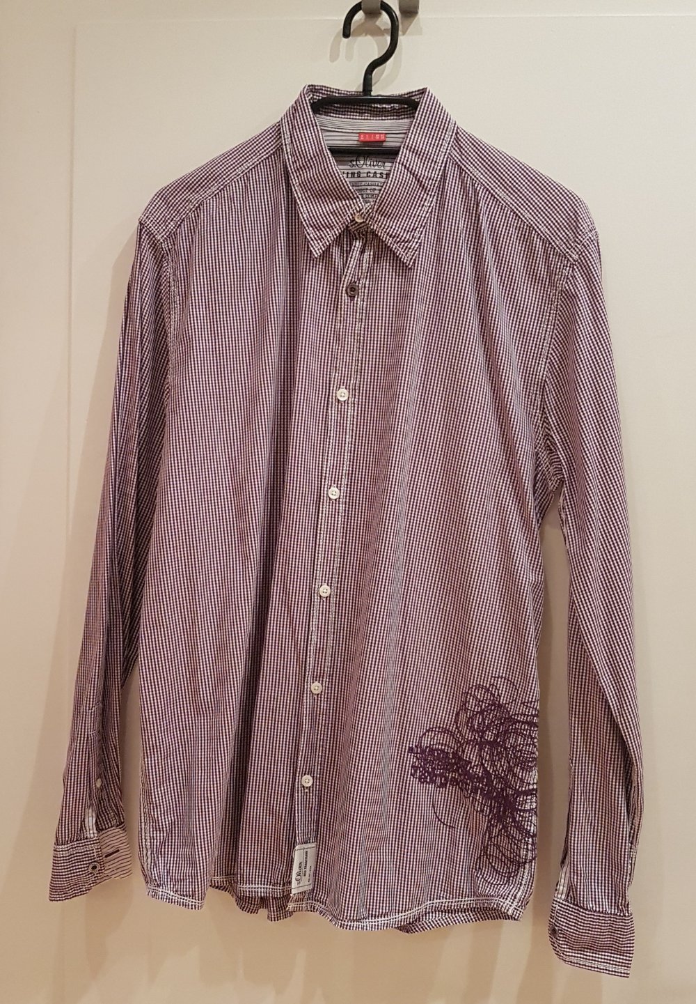 S. Oliver Hemd karriert auberging Gr M Slim Fit