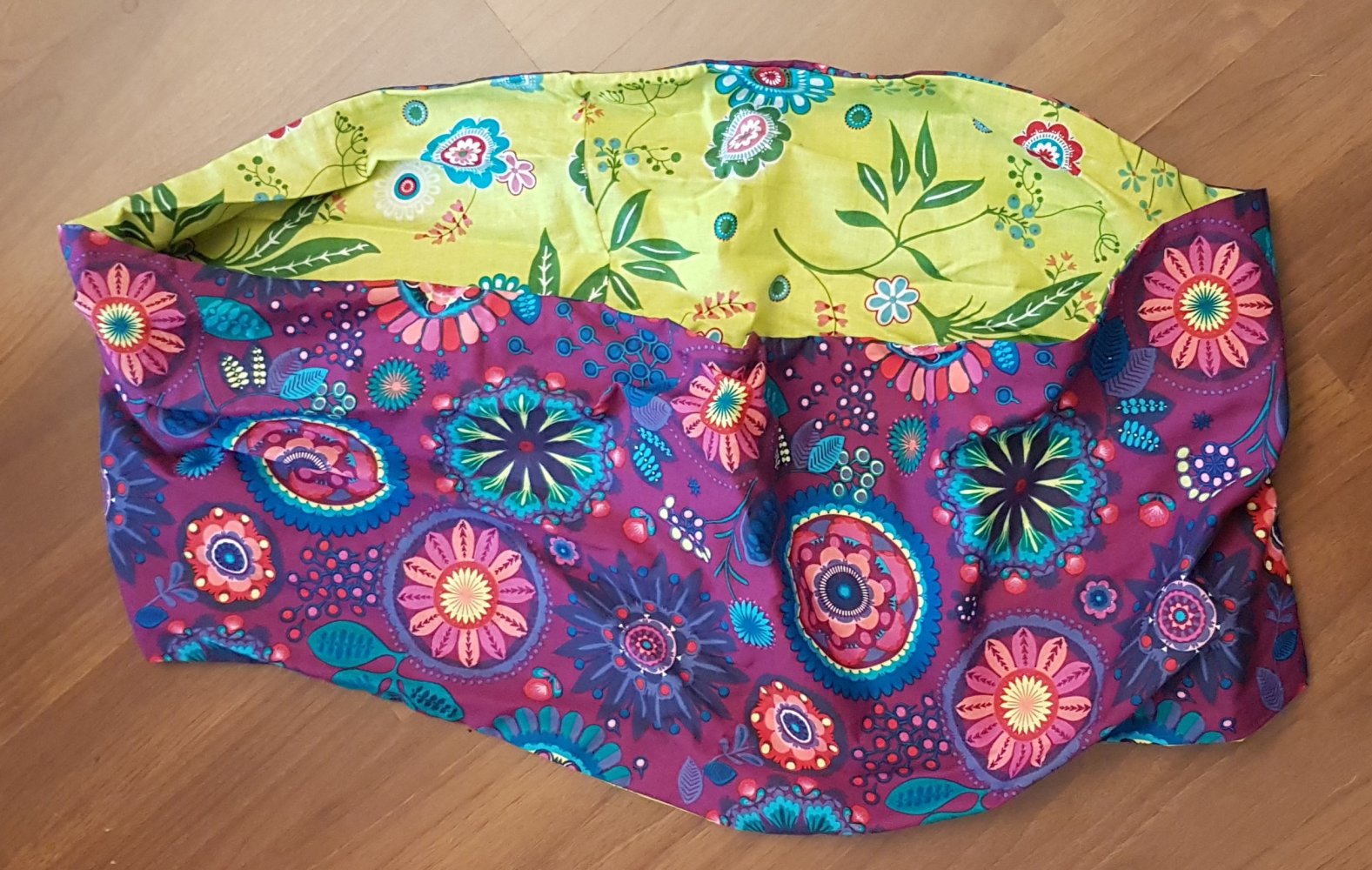 Schal, Loop, bunt Blumen wenden Handmade