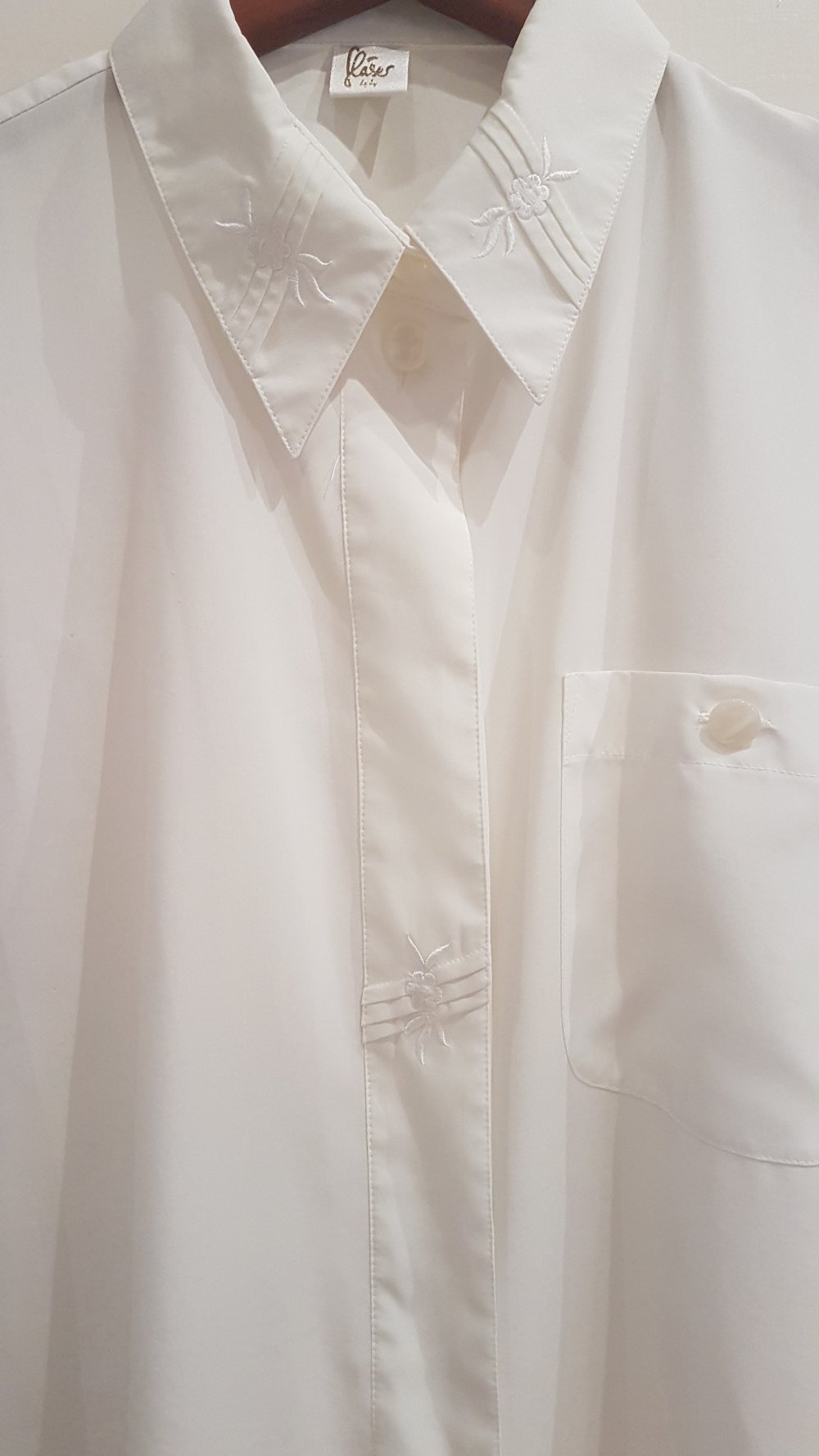 Gläser Bluse weiß Stickerei Gr. 44