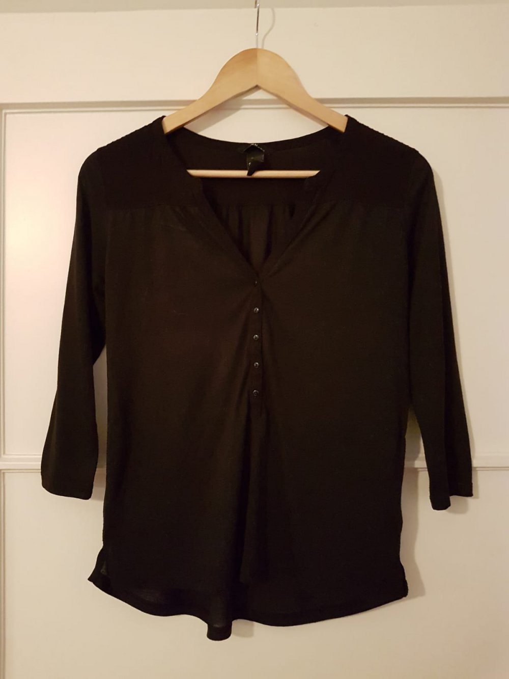 H&M Schupfbluse, Bluse, schwarz, Gr. XS