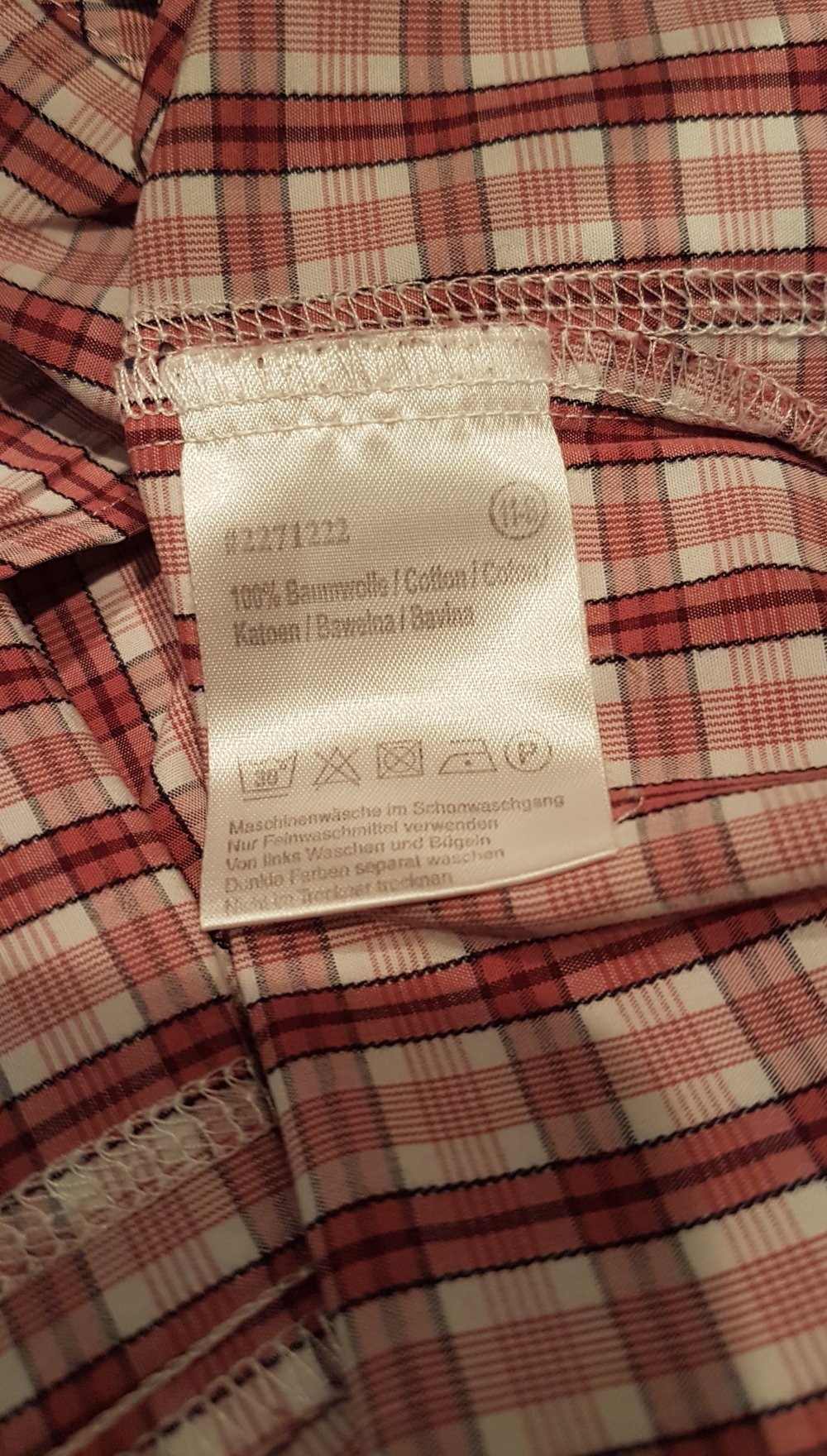 Lerros Hemd karriert rot Gr M