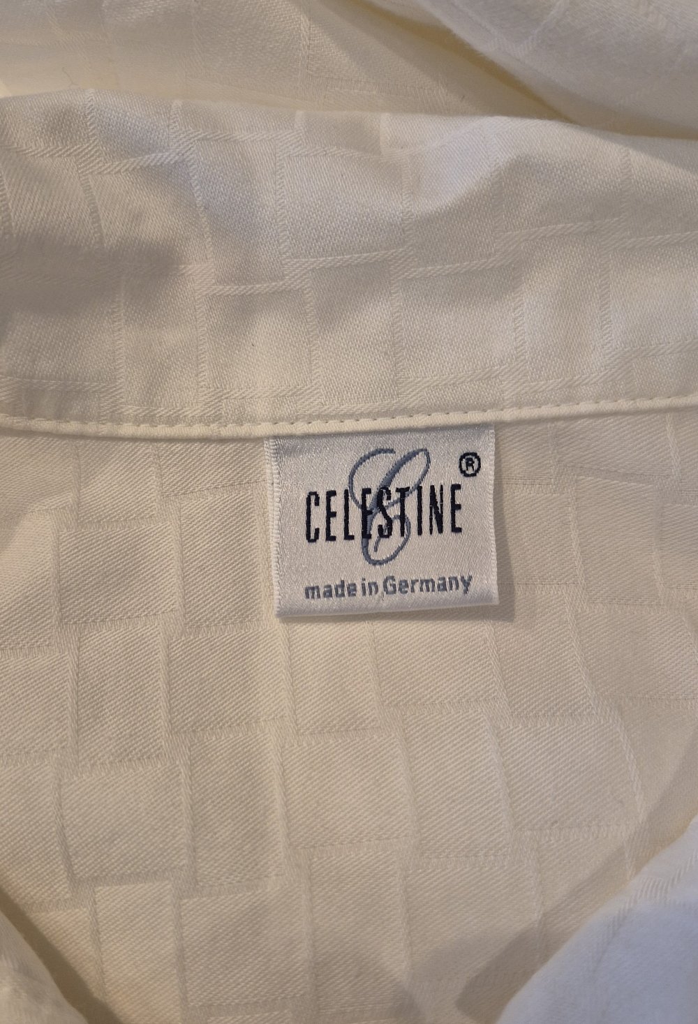 Celestine Schlafanzug Pyjama Oberteil weiß karriert